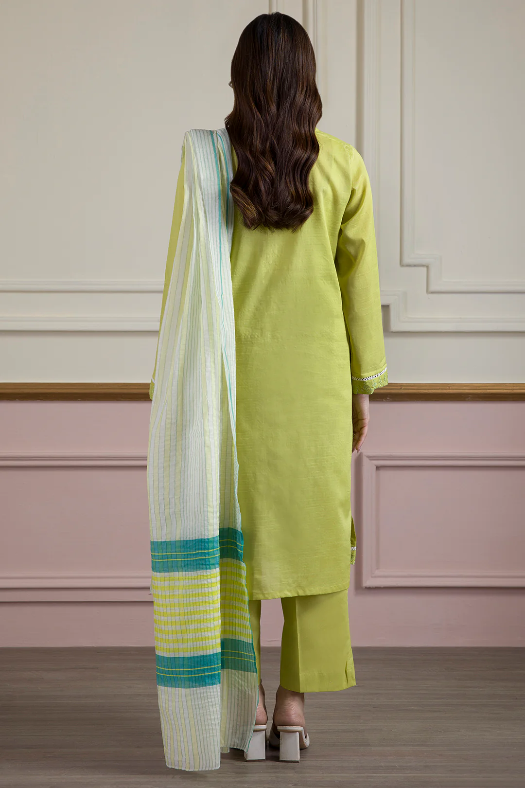 Embroidered Kurta Dupatta Trouser - 1935 - Image 11