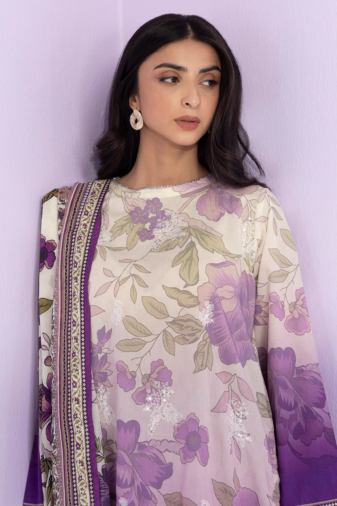 Embroidered Kurta Dupatta Trouser - 1940 - Image 2
