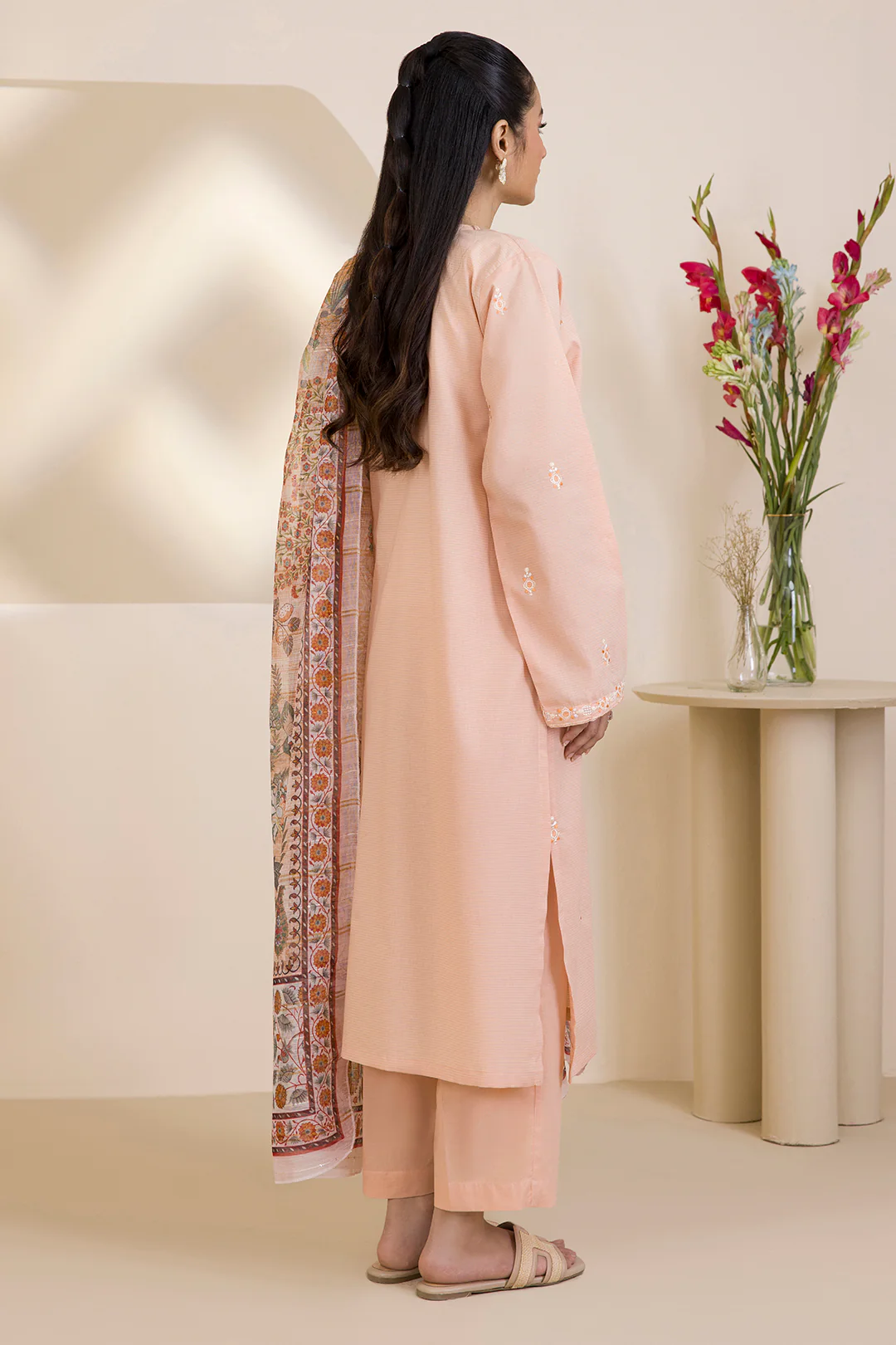 Embroidered Kurta Dupatta Trouser - 1941 - Image 7