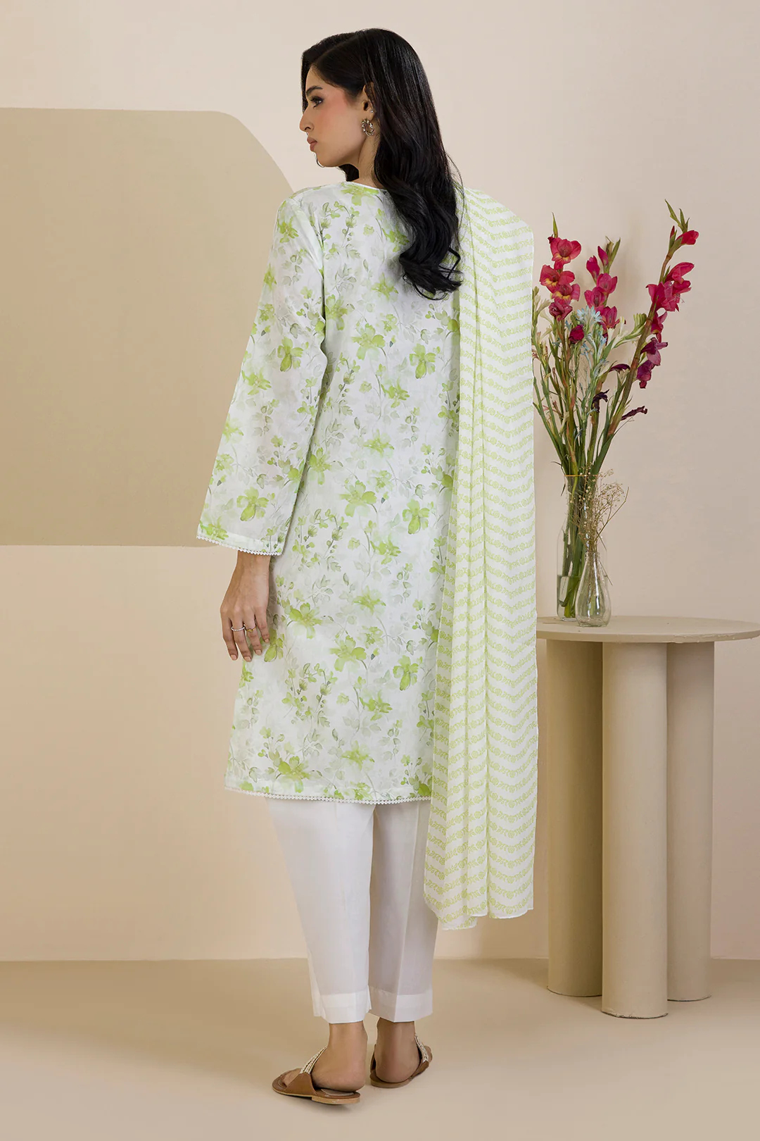 Embroidered Kurta Dupatta Trouser - 1990 - Image 5