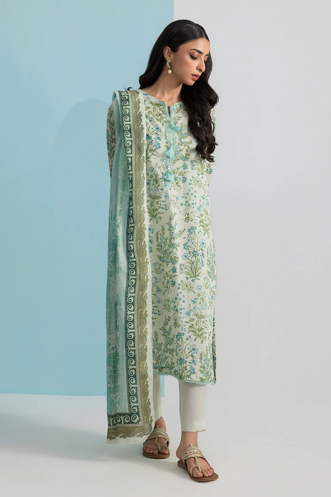 Kurta Dupatta Trouser - 2055 - Image 7