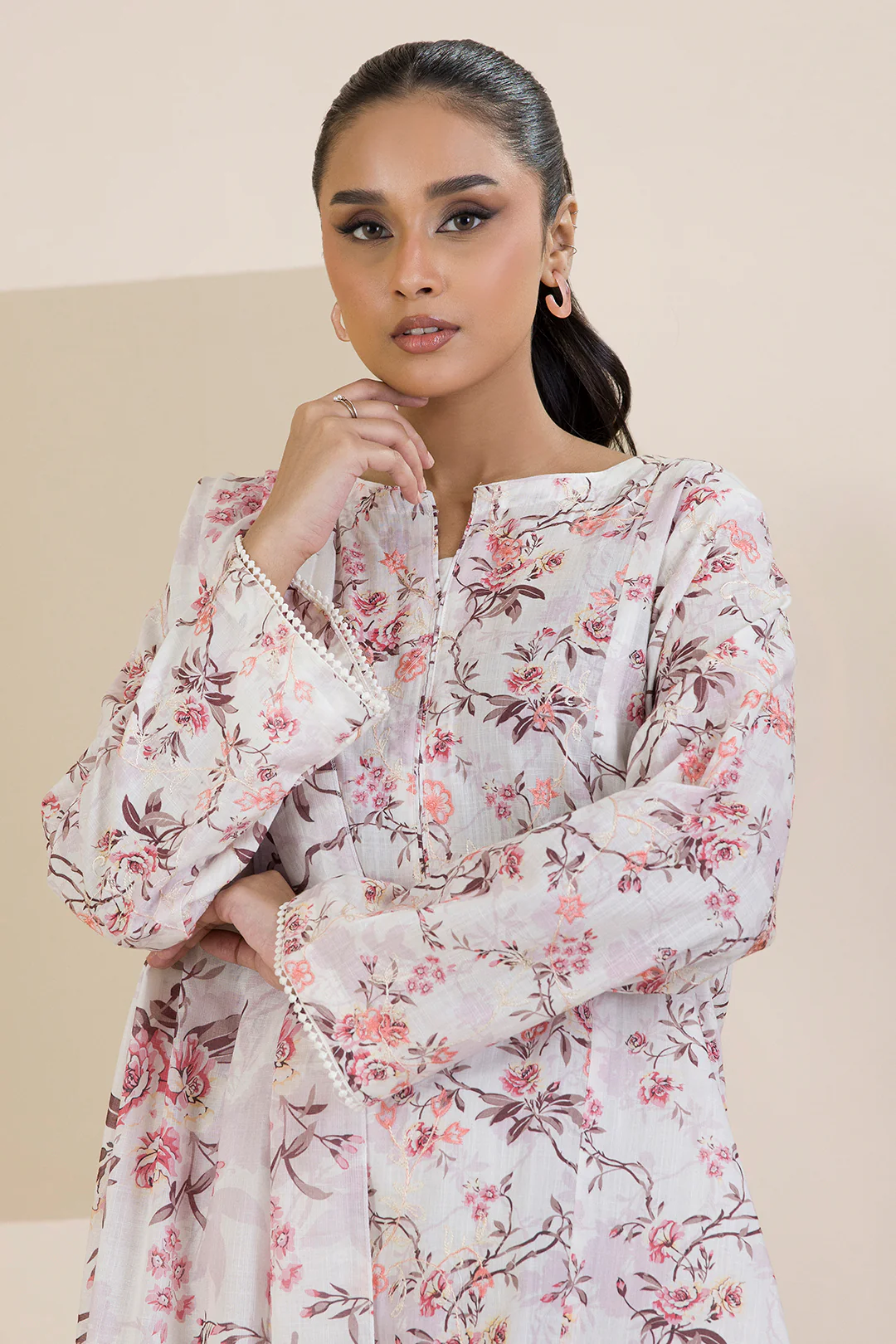 Embroidered Kurta Dupatta Trouser - 2058 - Image 4