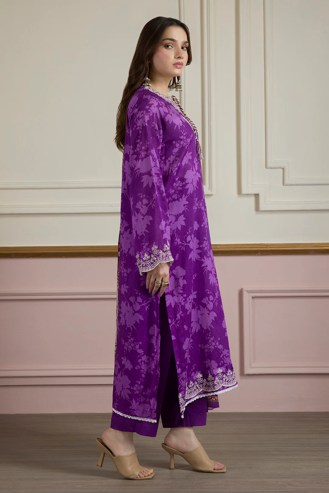 Embroidered Kurta Dupatta Trouser - 2059 - Image 10