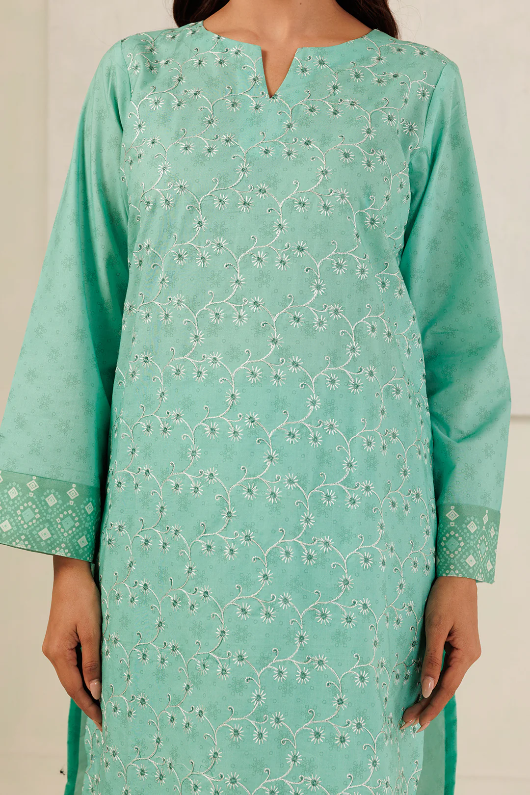 Embroidered Kurta Dupatta Trouser - 2111 - Image 3