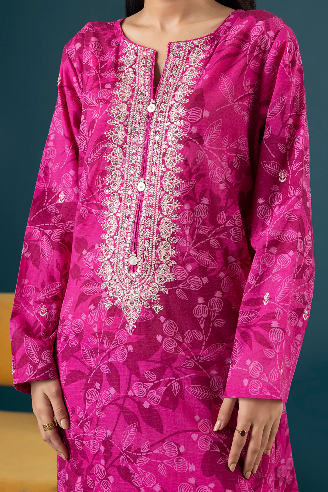 Embroidered Kurta Dupatta Trouser - 2140 - Image 4