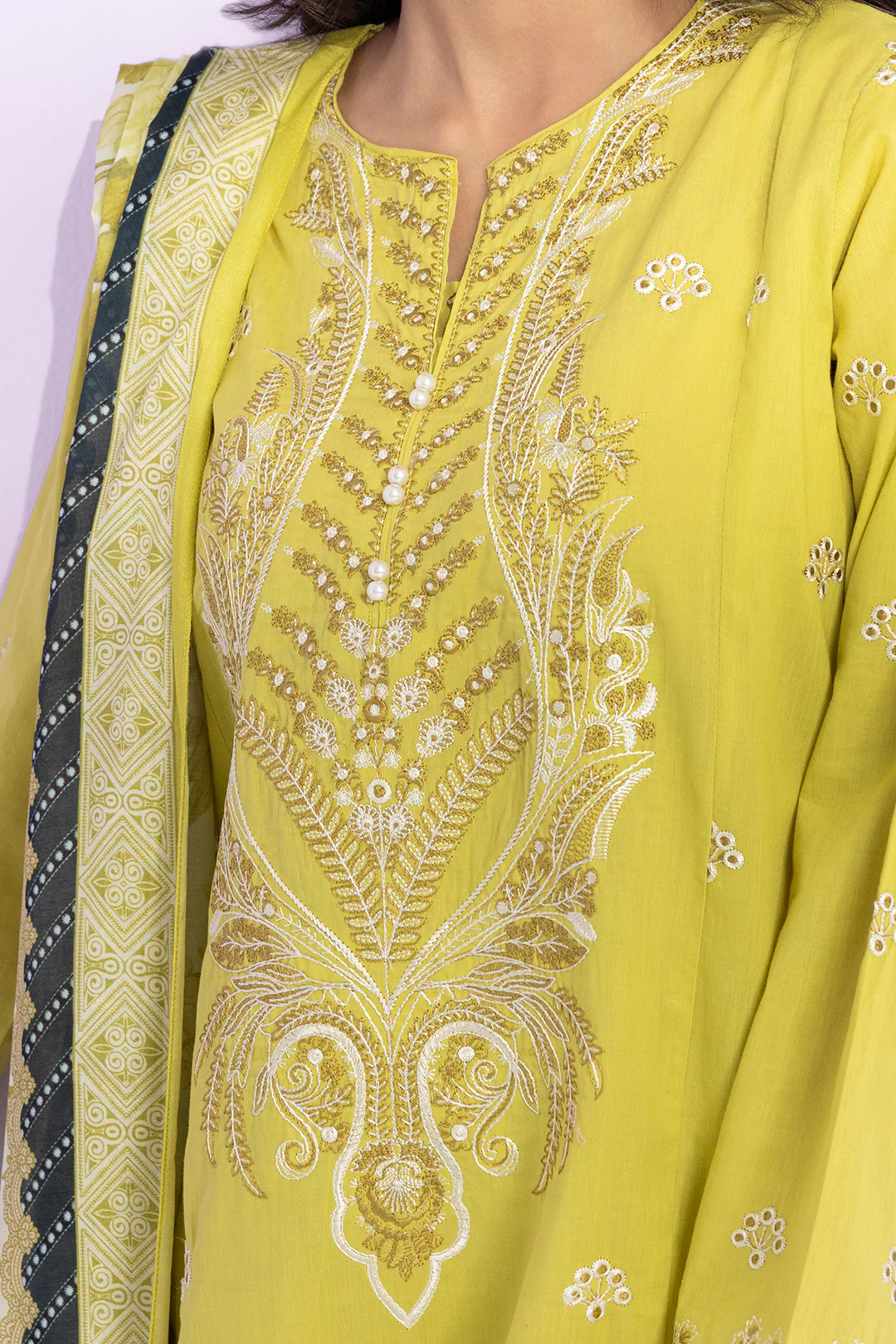 Embroidered Kurta Dupatta Trouser - 2203 - Image 6