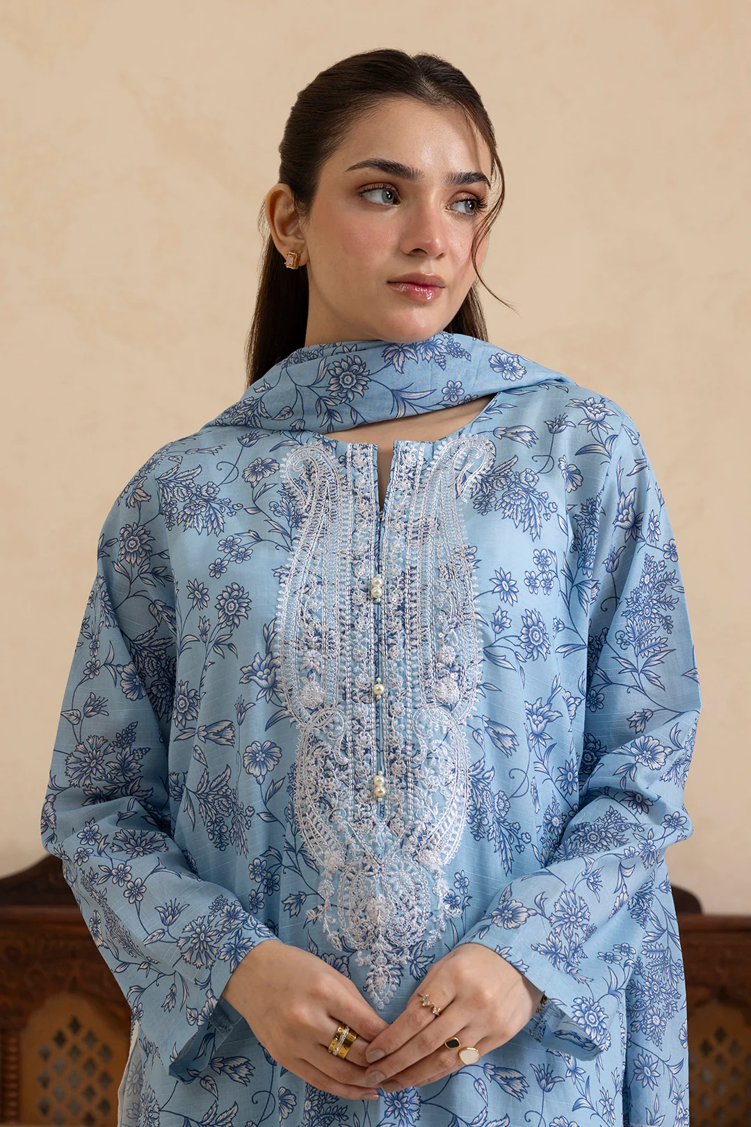 Embroidered Kurta Dupatta Trouser - 2265 - Image 2
