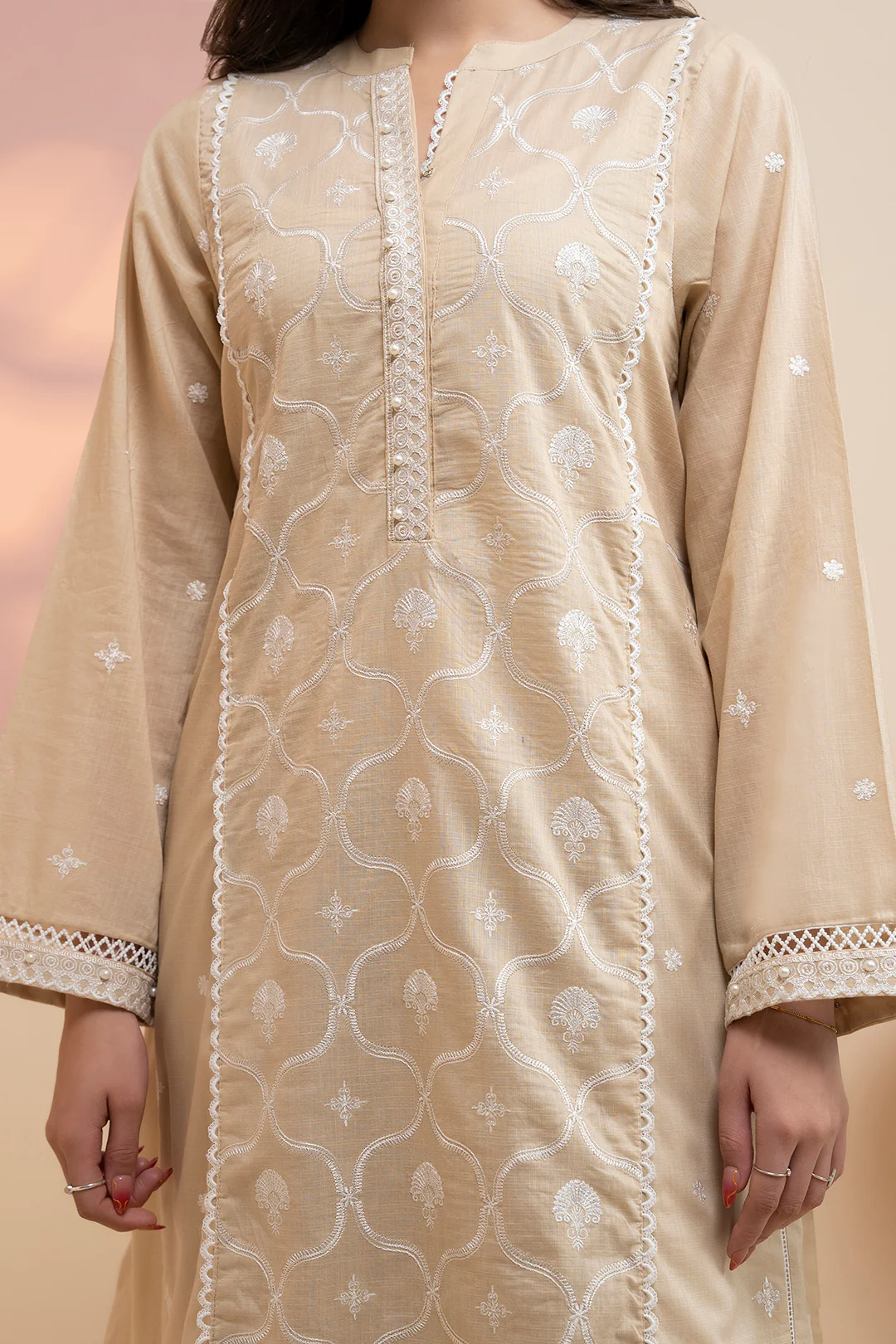 Embroidered Kurta Dupatta Trouser - 2505 - Image 4