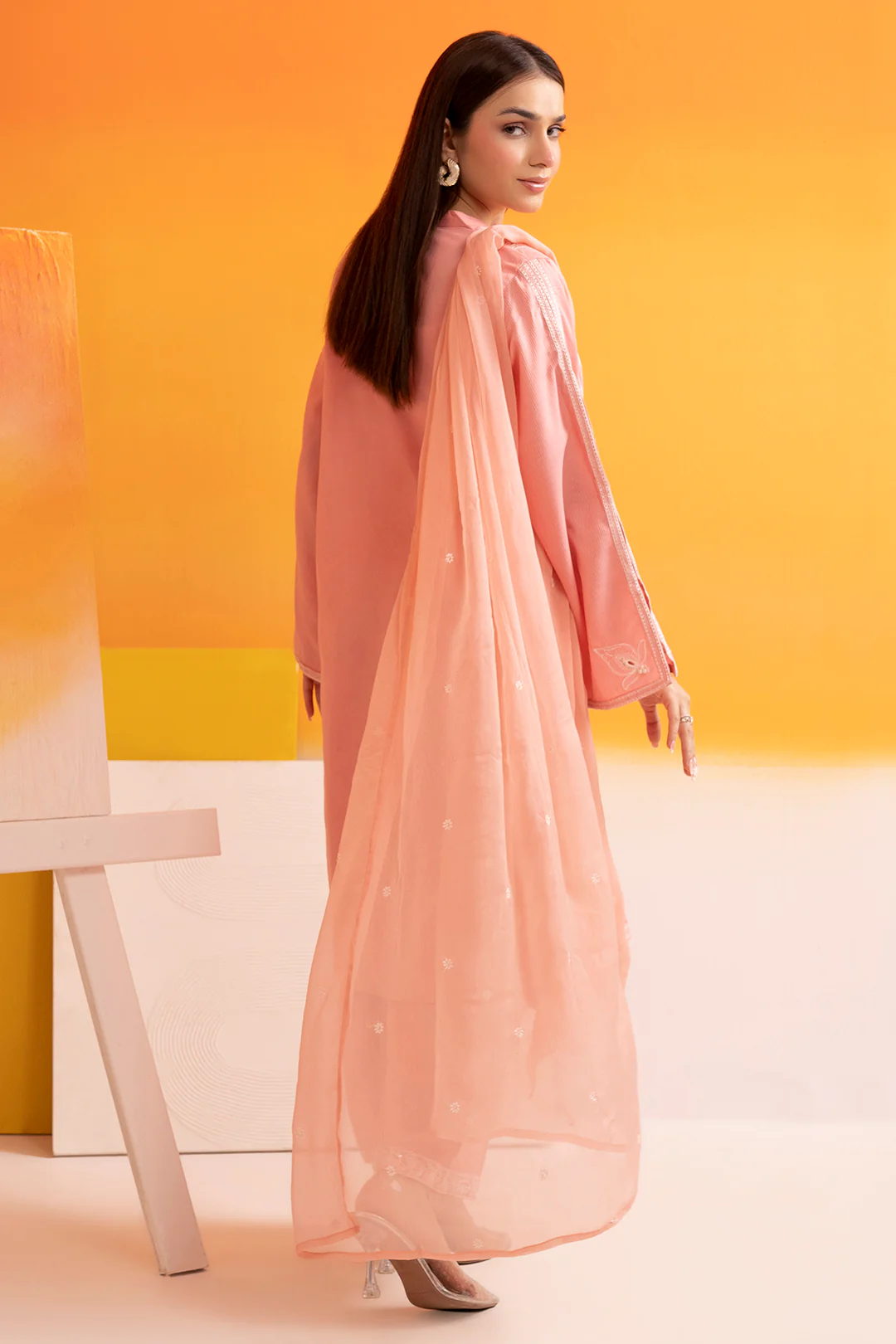 Embroidered Kurta Dupatta Trouser - 2523 - Image 11