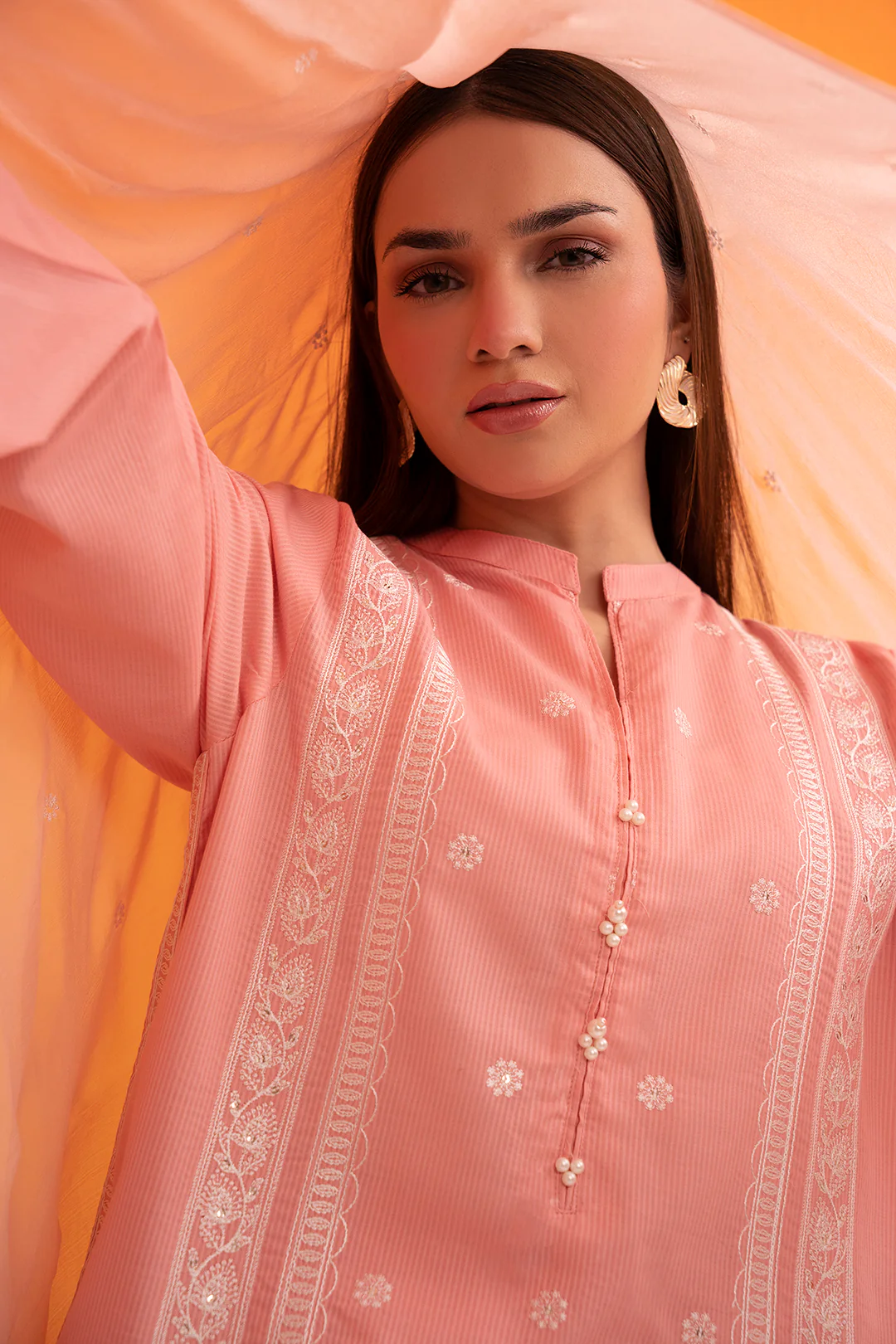 Embroidered Kurta Dupatta Trouser - 2523 - Image 6