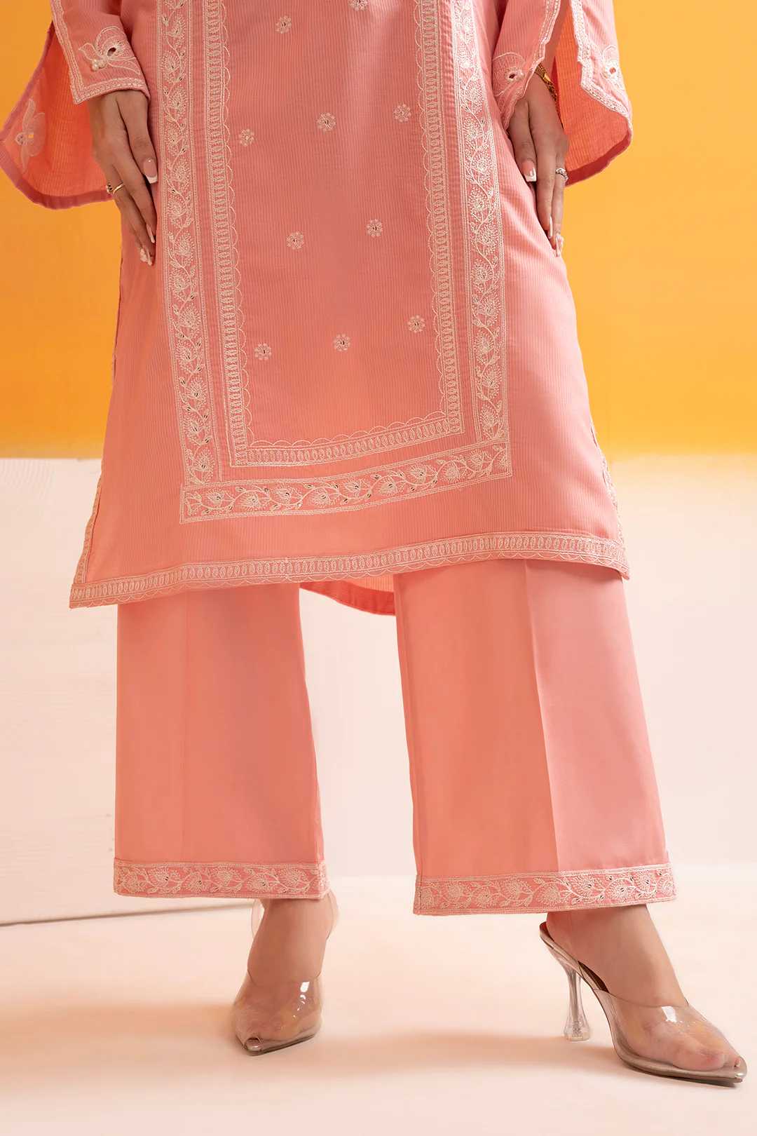 Embroidered Kurta Dupatta Trouser - 2523 - Image 9