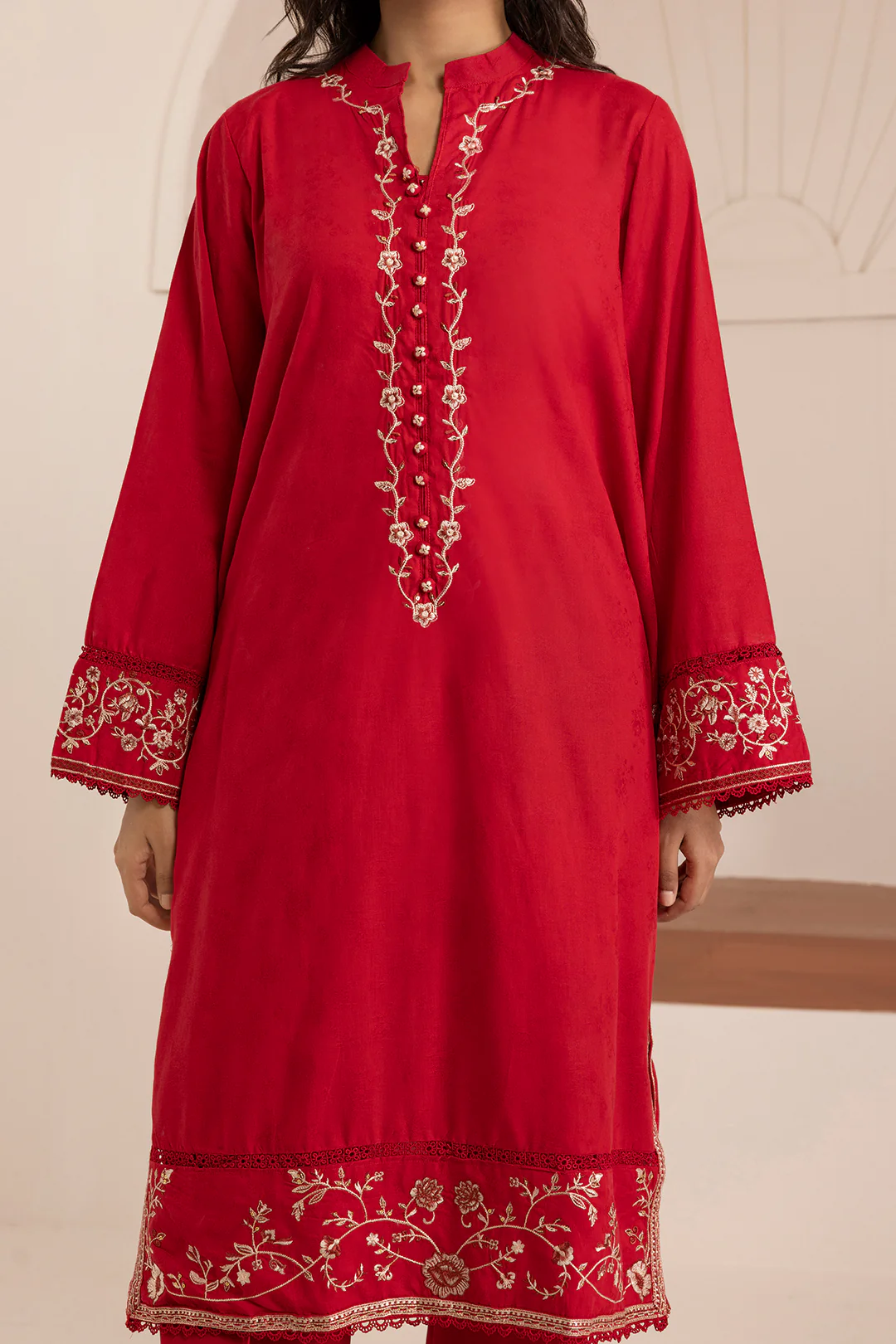 Embroidered Kurta Dupatta Trouser - 2544 - Image 6