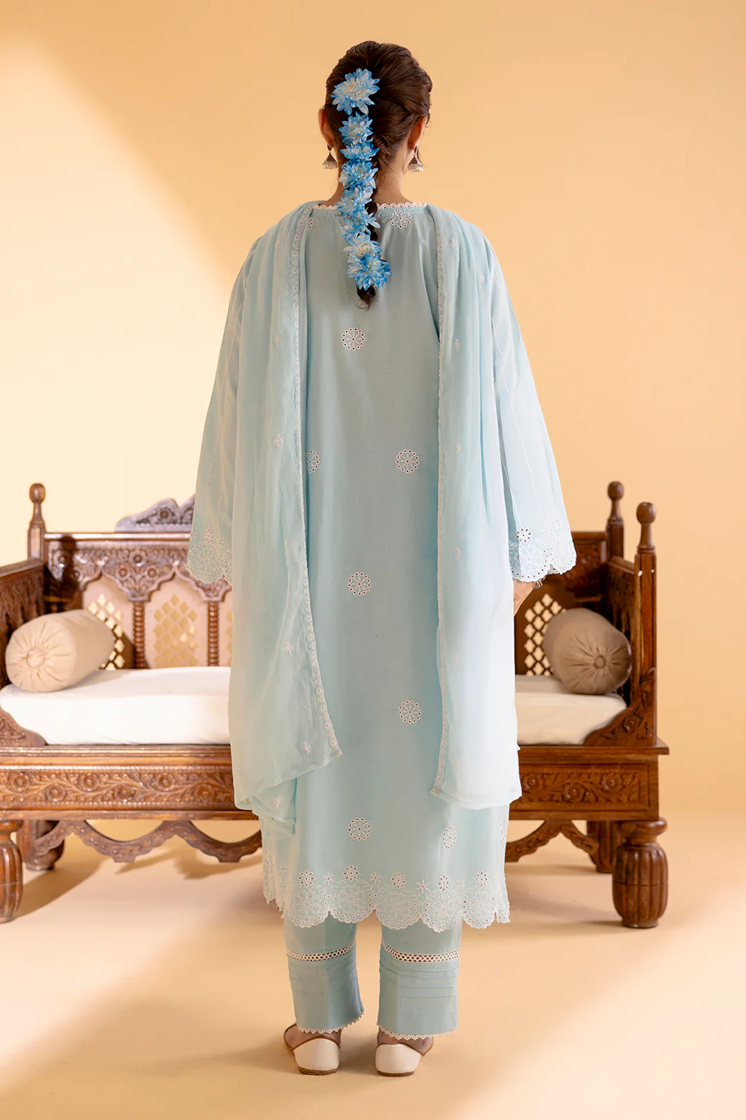 Embroidered Kurta Dupatta Trouser - 2582 - Image 9