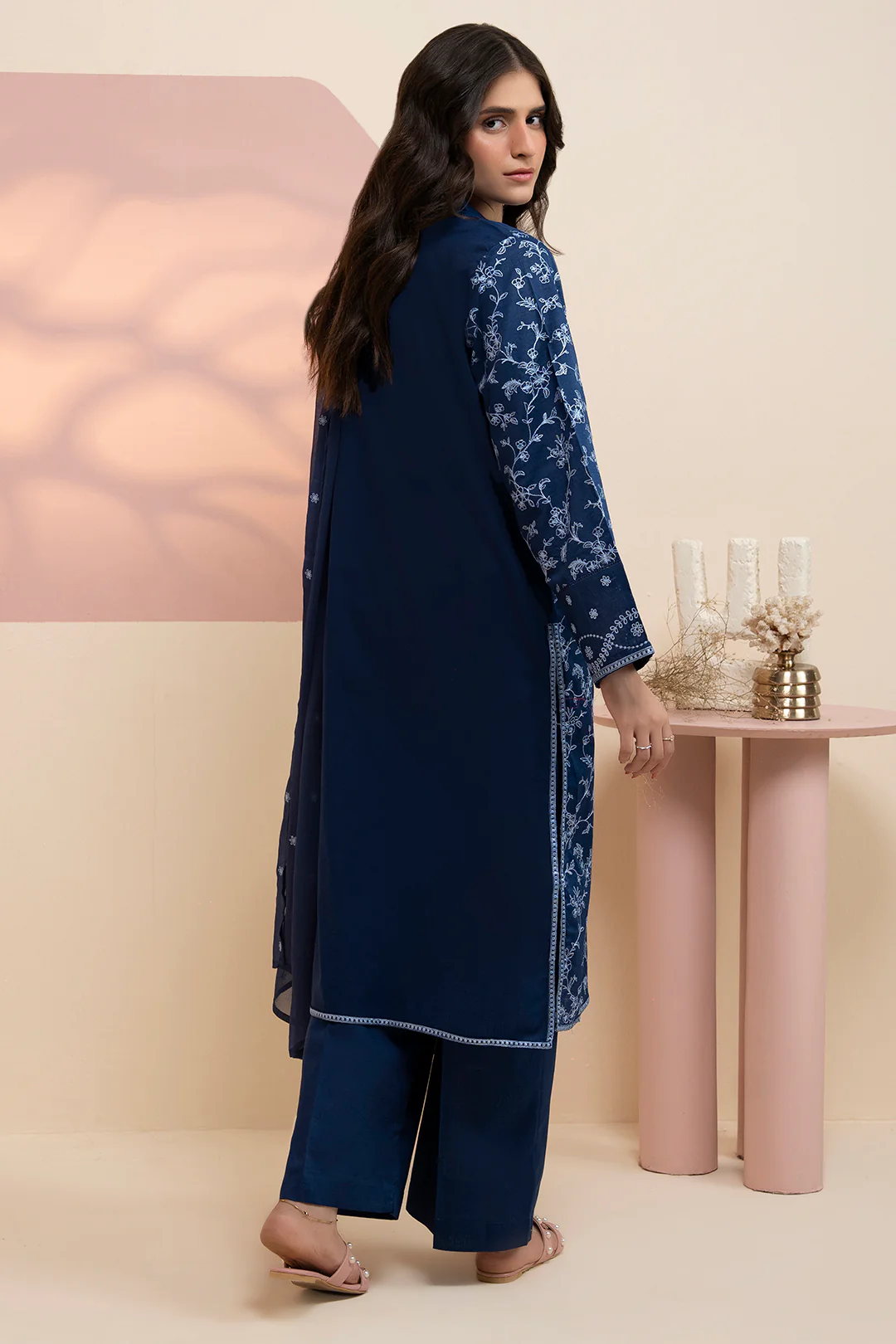 Embroidered Kurta Dupatta Trouser - 2584 - Image 11