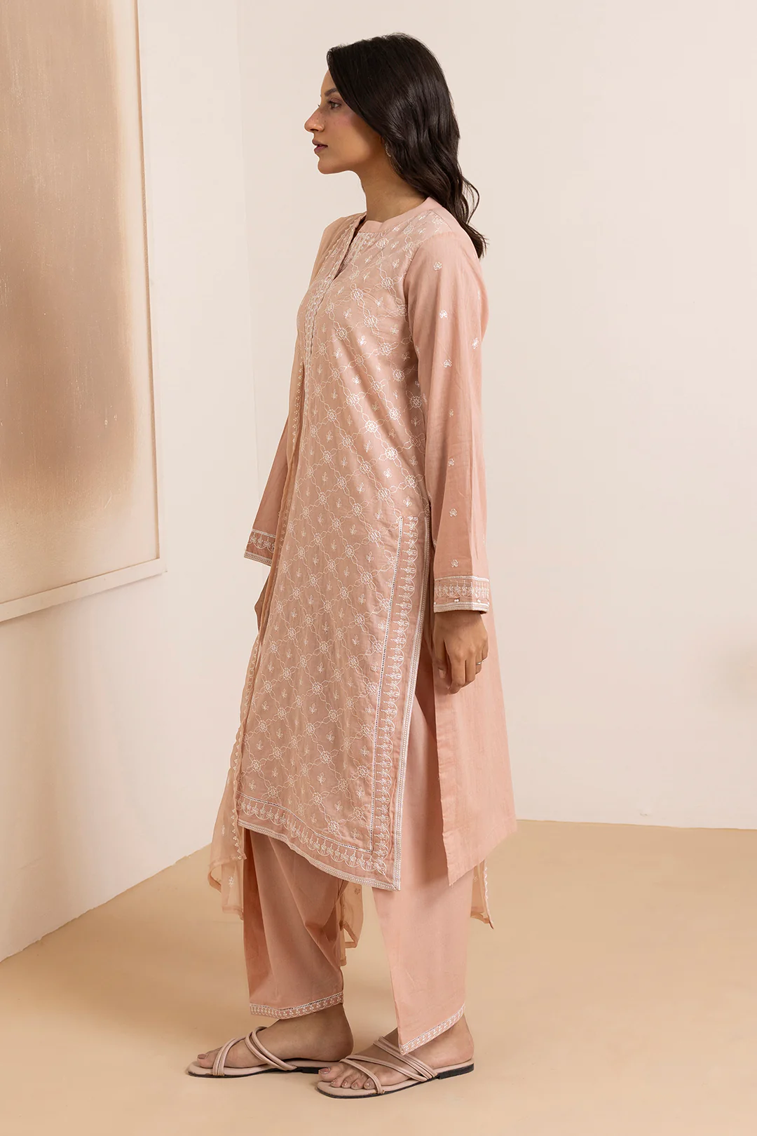 Embroidered Kurta Dupatta Trouser - 2585 - Image 8