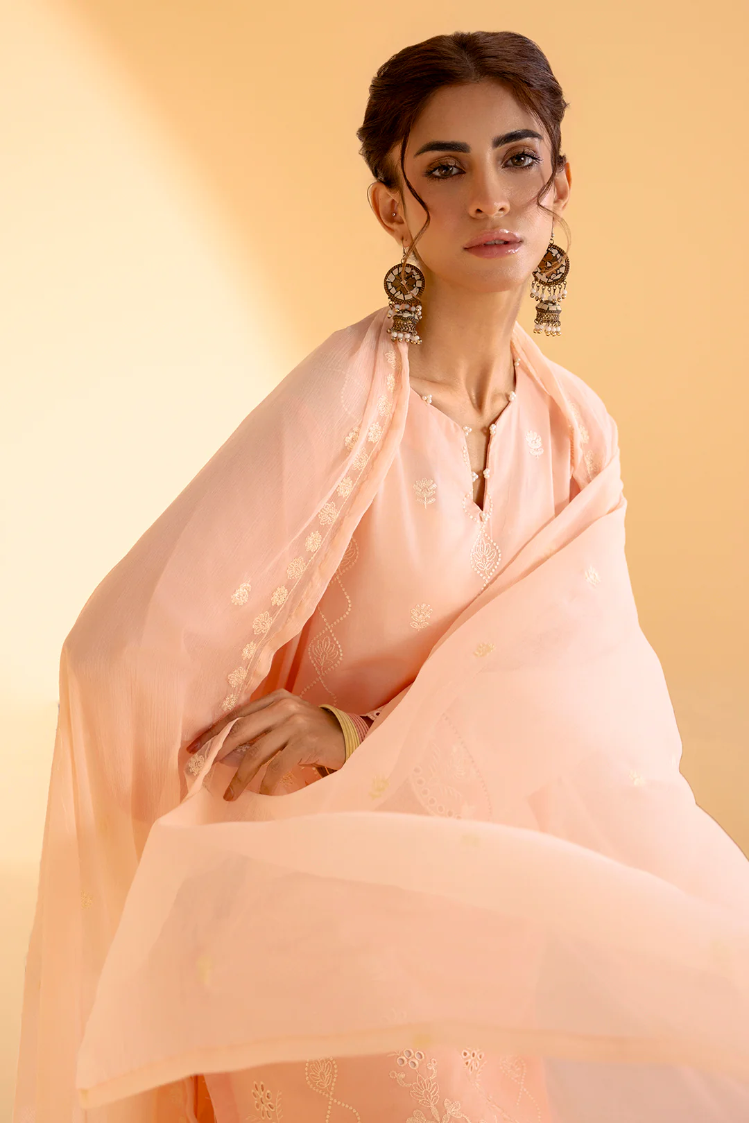Embroidered Kurta Dupatta Trouser - 2604 - Image 4
