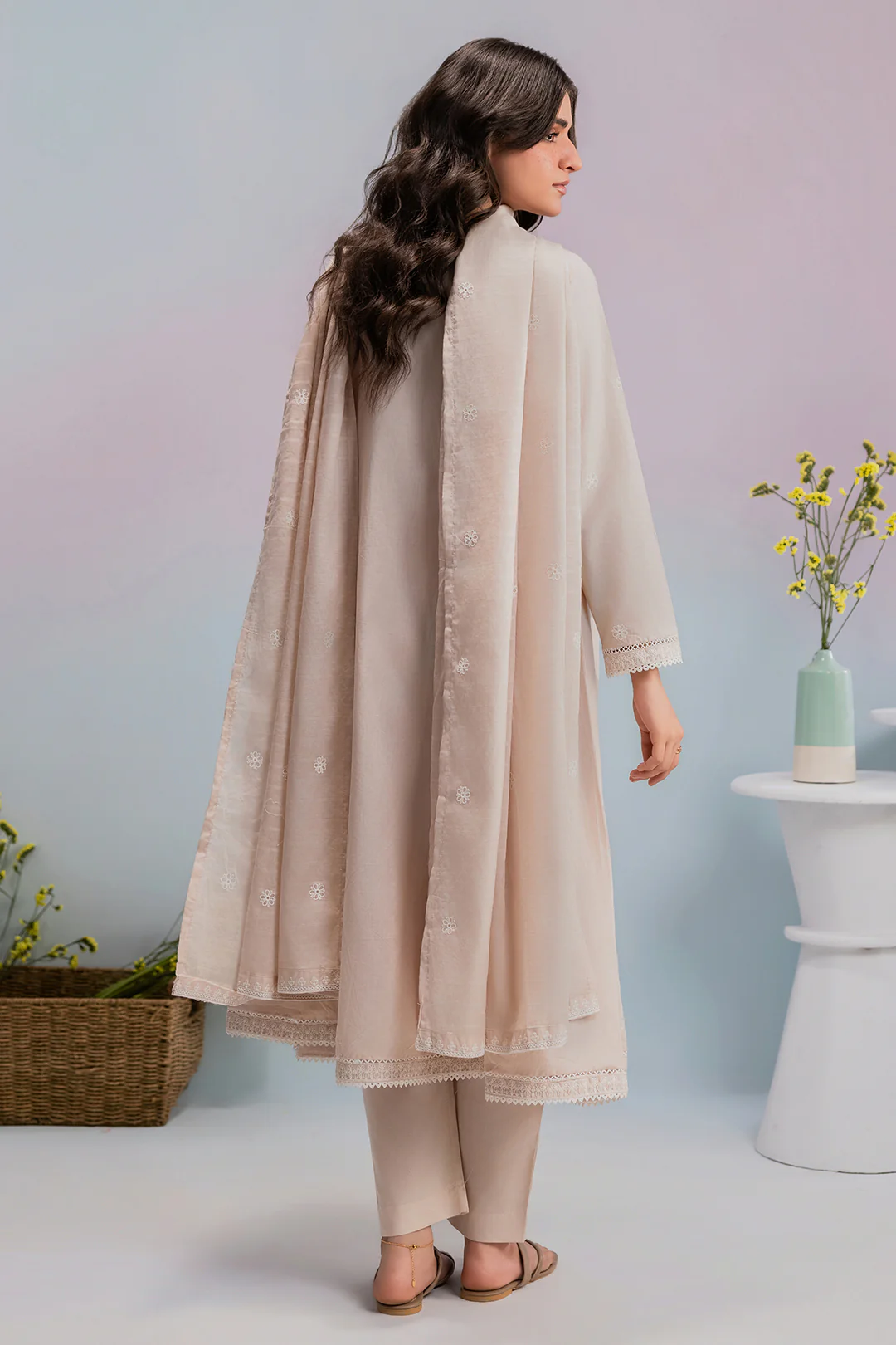 Embroidered Kurta Dupatta Trouser - 2611 - Image 6