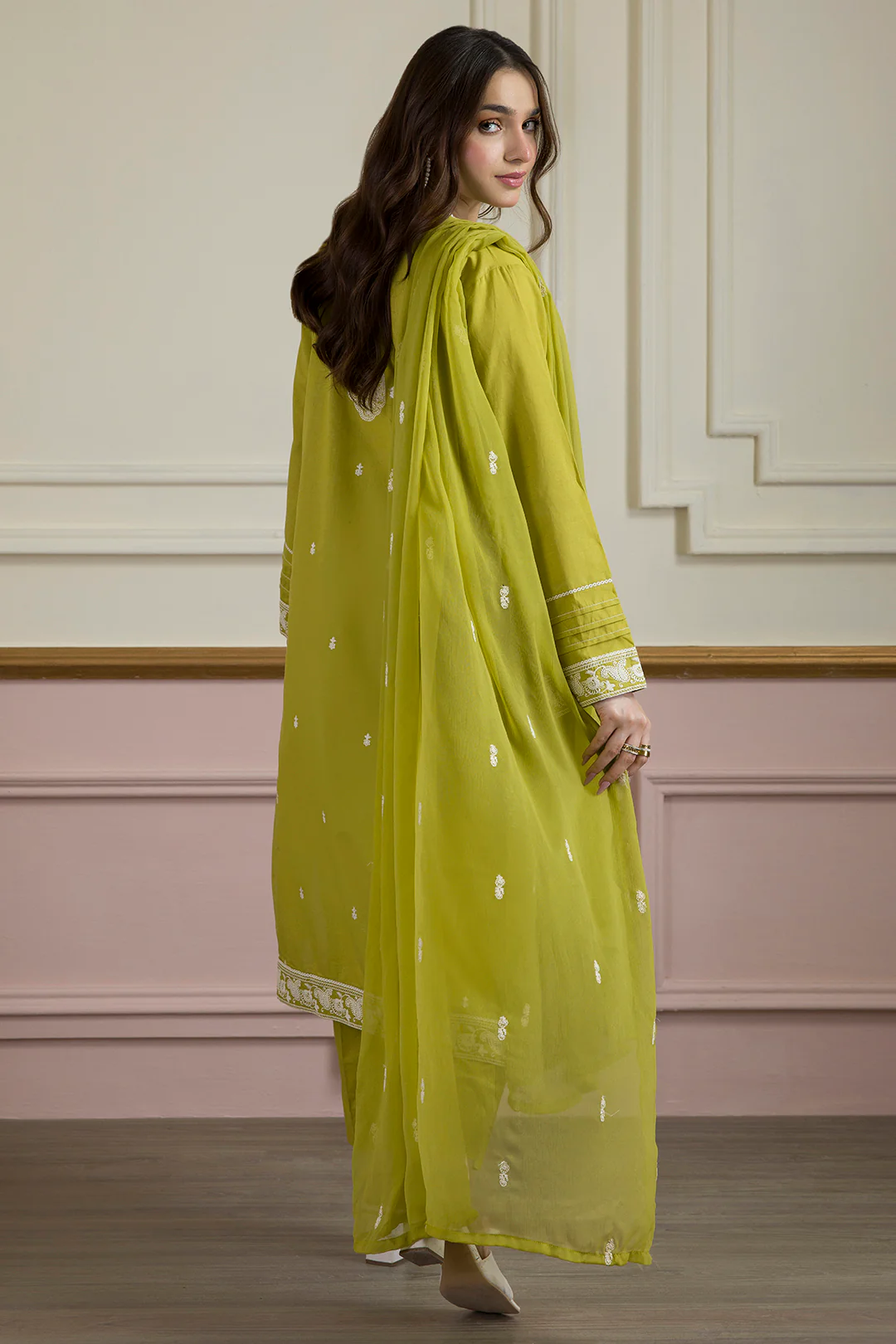 Embroidered Kurta Dupatta Trouser - 2612 - Image 10