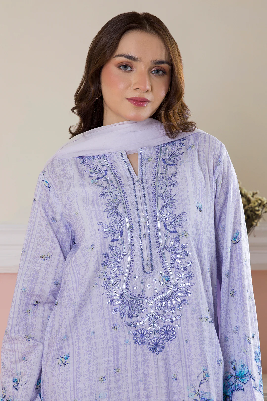 Embroidered Kurta Dupatta Trouser - 2644 - Image 2