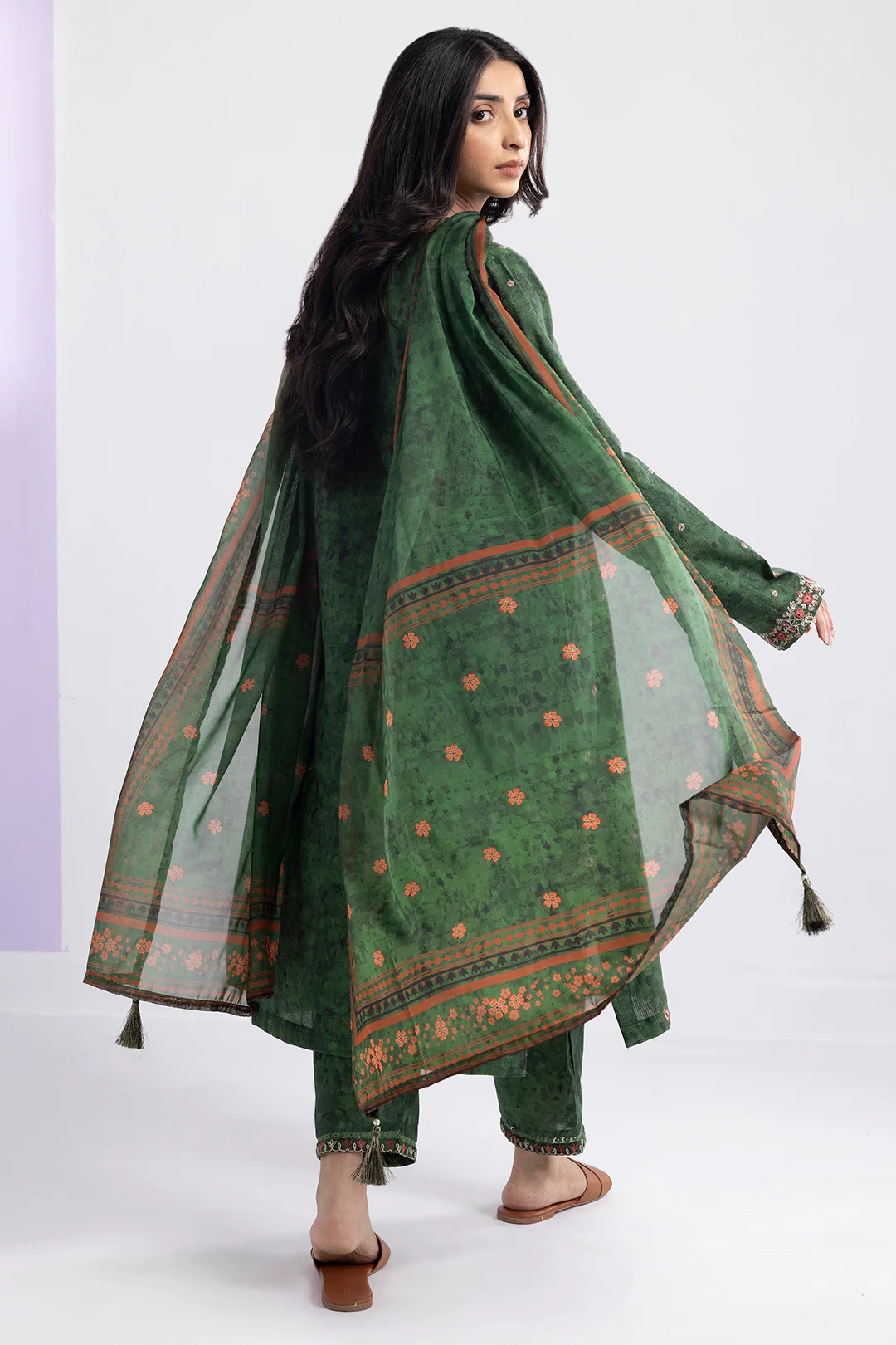 Embroidered Kurta Dupatta Trouser - 2648 - Image 7