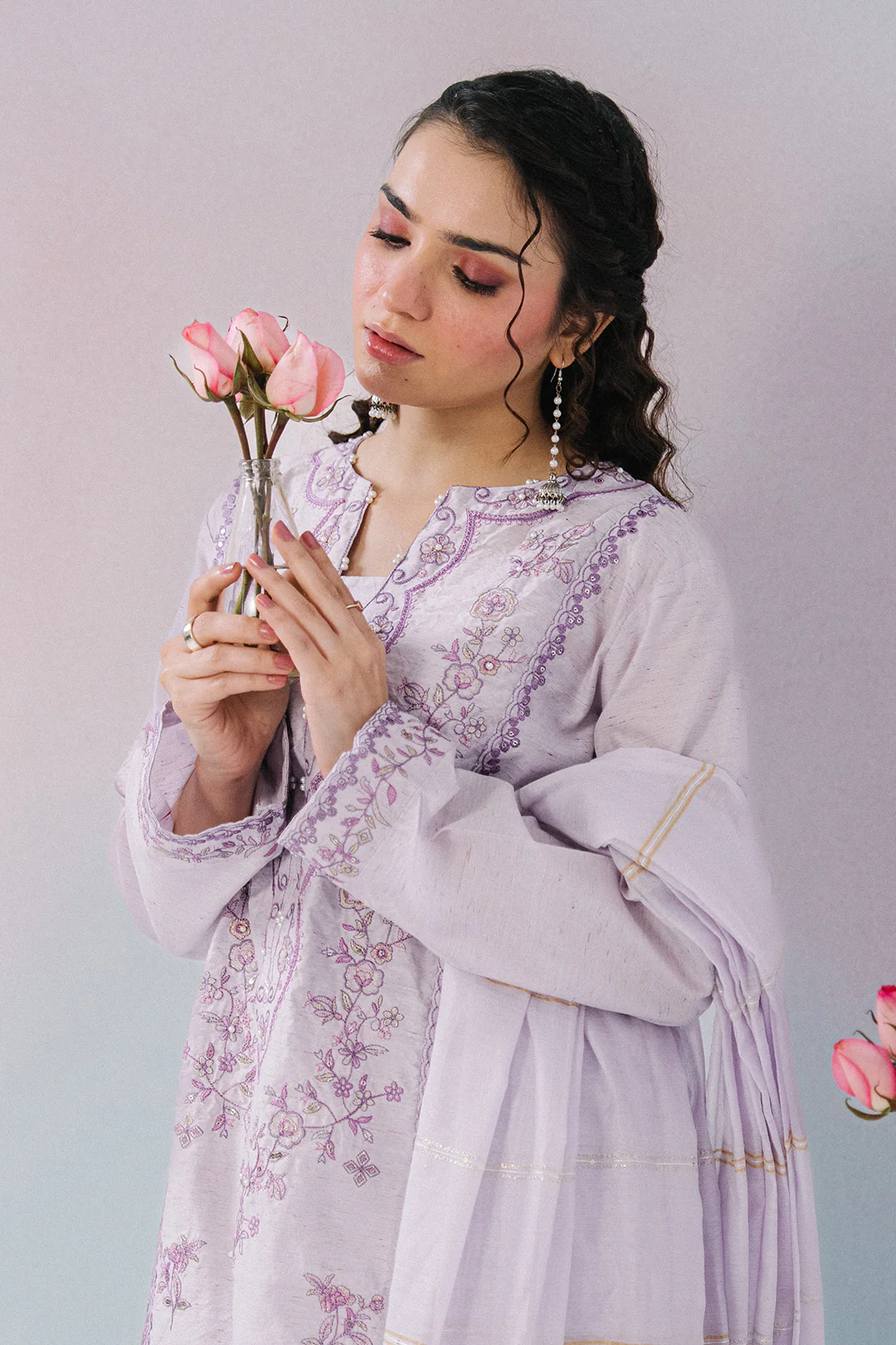 Embroidered Kurta Dupatta Trouser - 2651 - Image 2