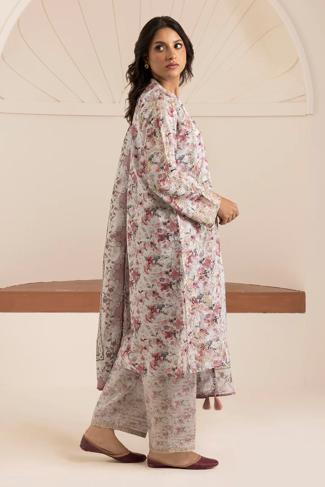 Embroidered Kurta Dupatta Trouser - 2653 - Image 8