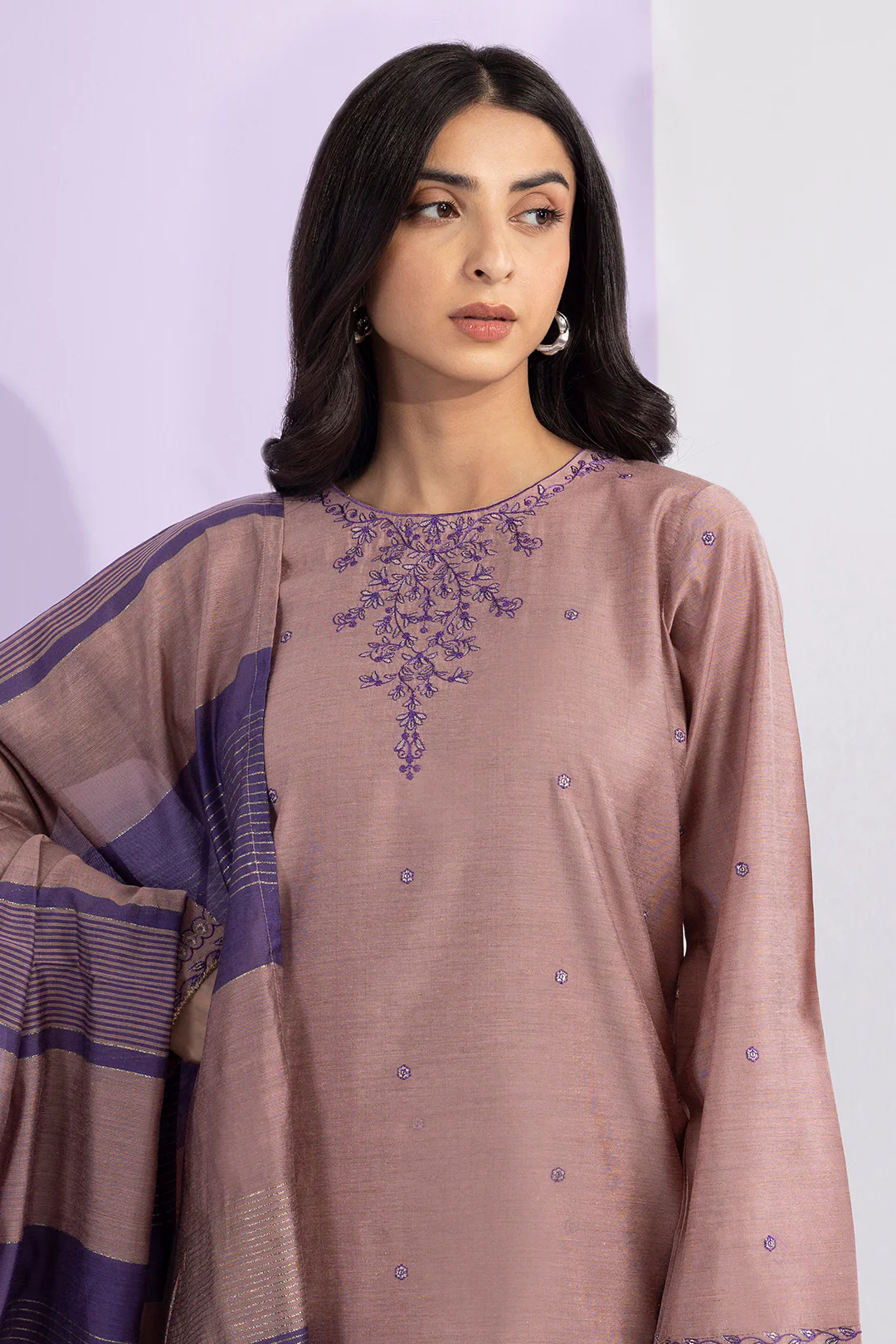 Embroidered Kurta Dupatta Trouser - 2664 - Image 2