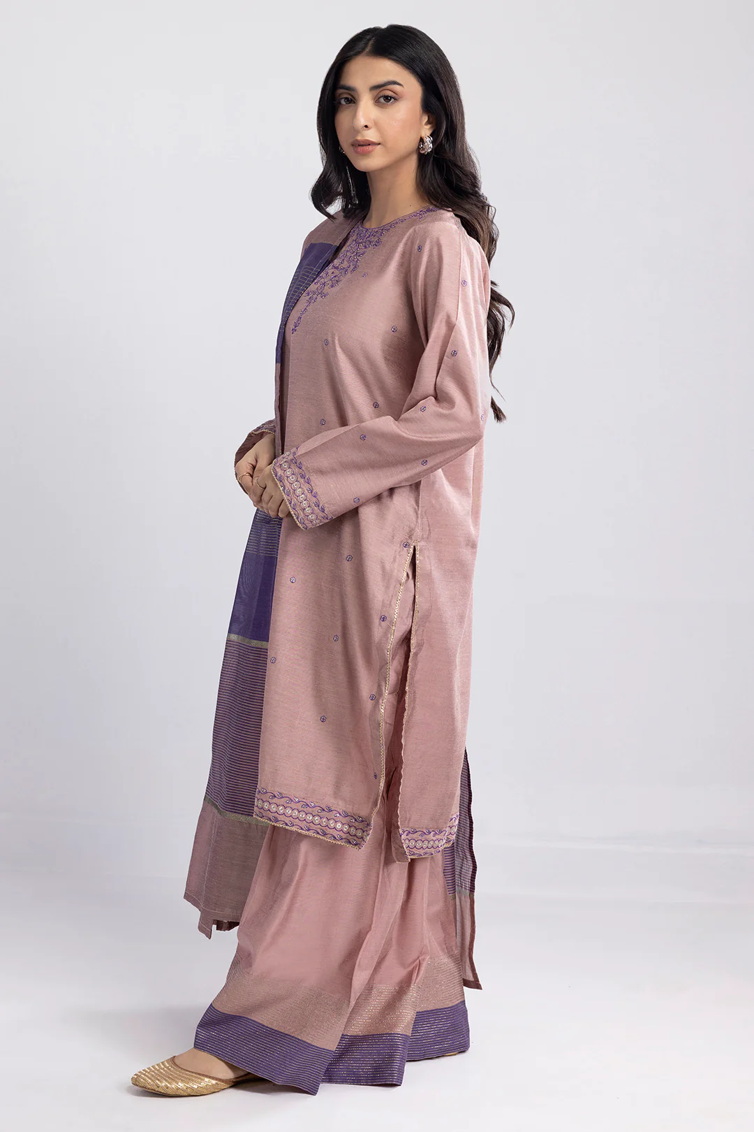 Embroidered Kurta Dupatta Trouser - 2664 - Image 4