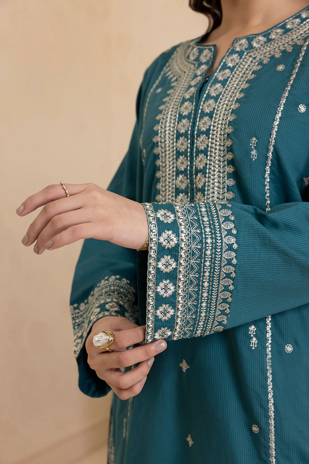 Embroidered Kurta Dupatta Trouser - 2669 - Image 6