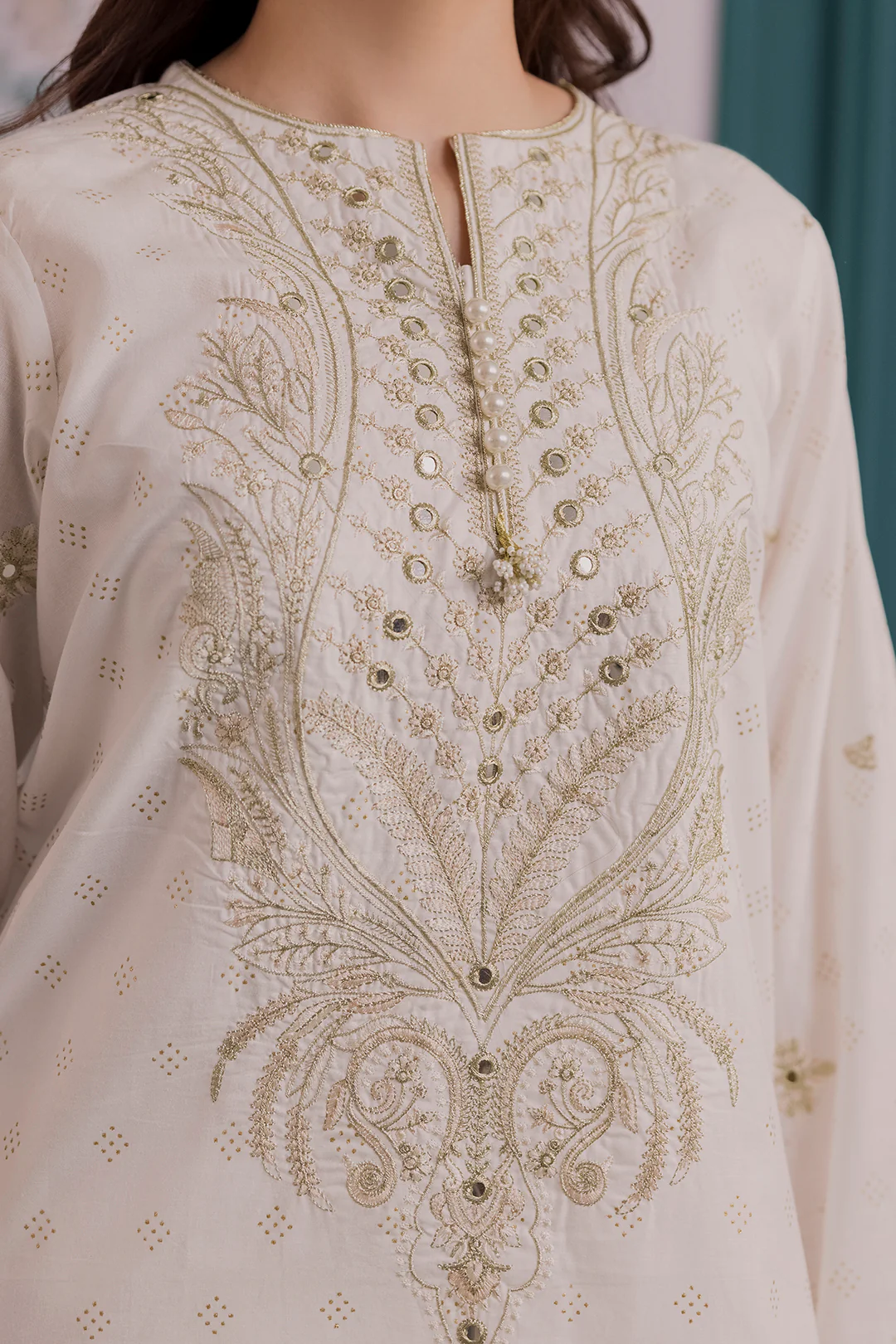 Embroidered Kurta Dupatta Trouser - 2681 - Image 3