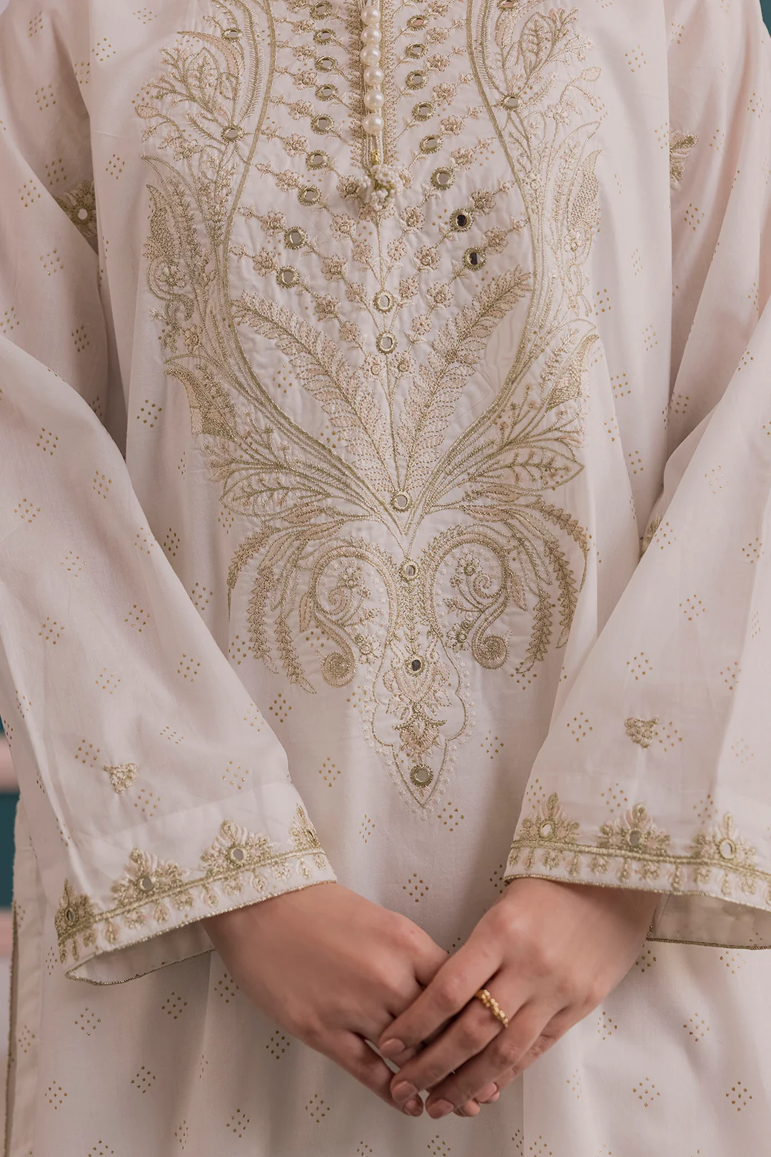 Embroidered Kurta Dupatta Trouser - 2681 - Image 4