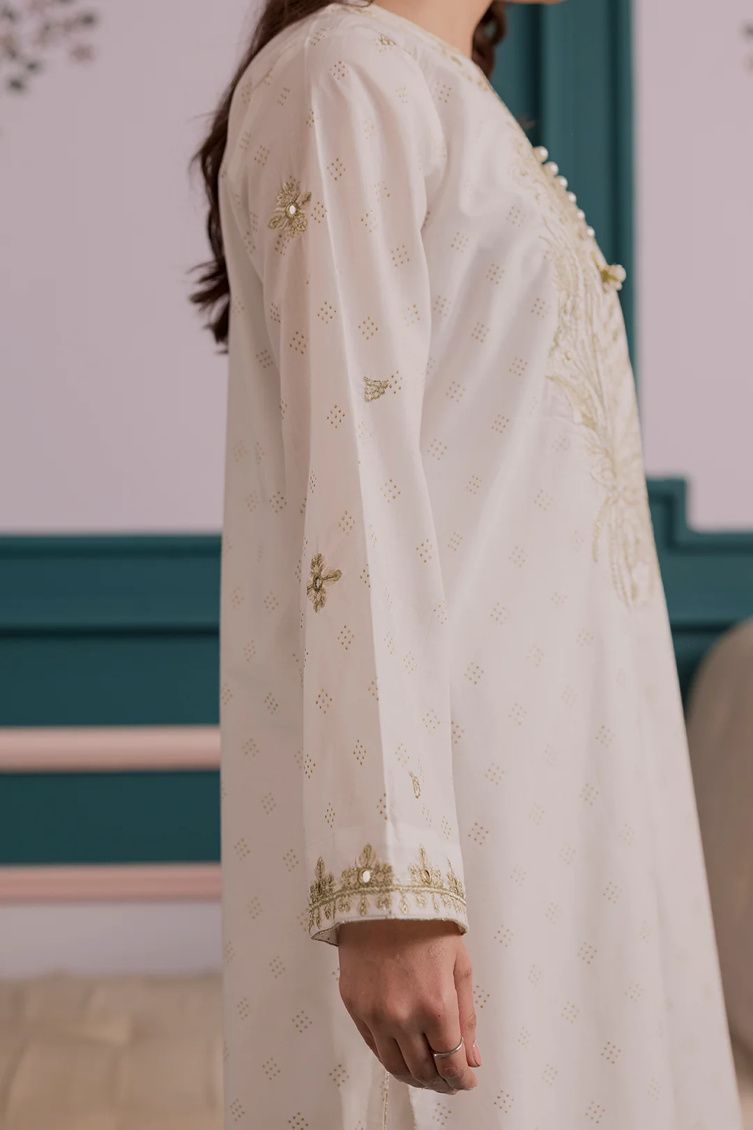 Embroidered Kurta Dupatta Trouser - 2681 - Image 6