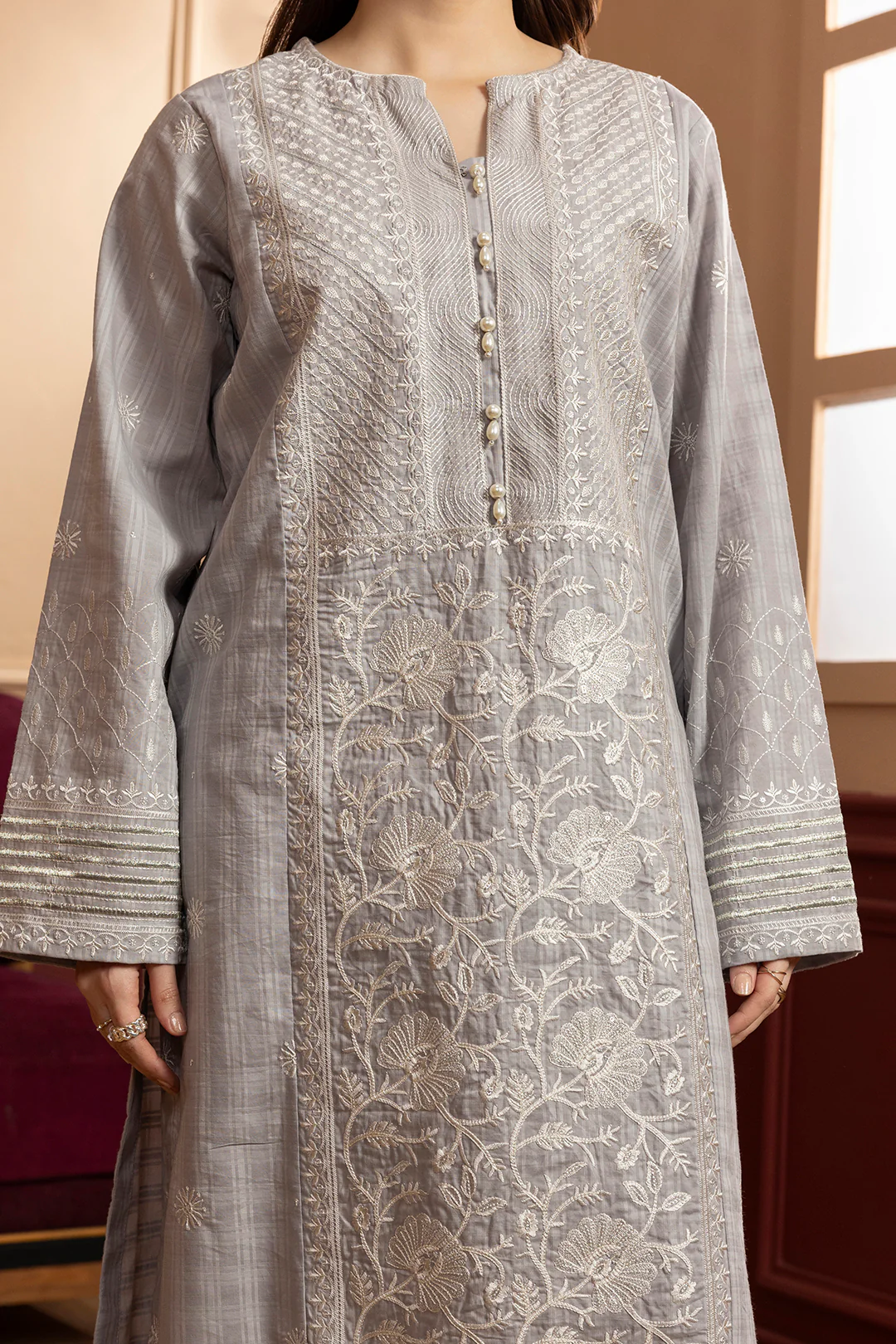 Embroidered Kurta Dupatta Trouser - 2689 - Image 6