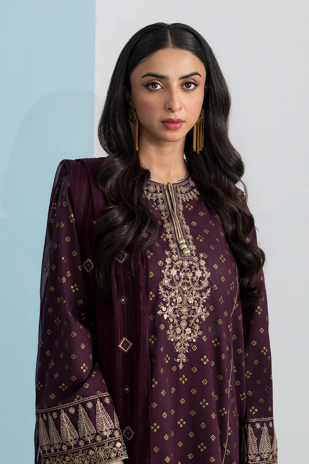 Embroidered Kurta Dupatta Trouser - 2691 - Image 2