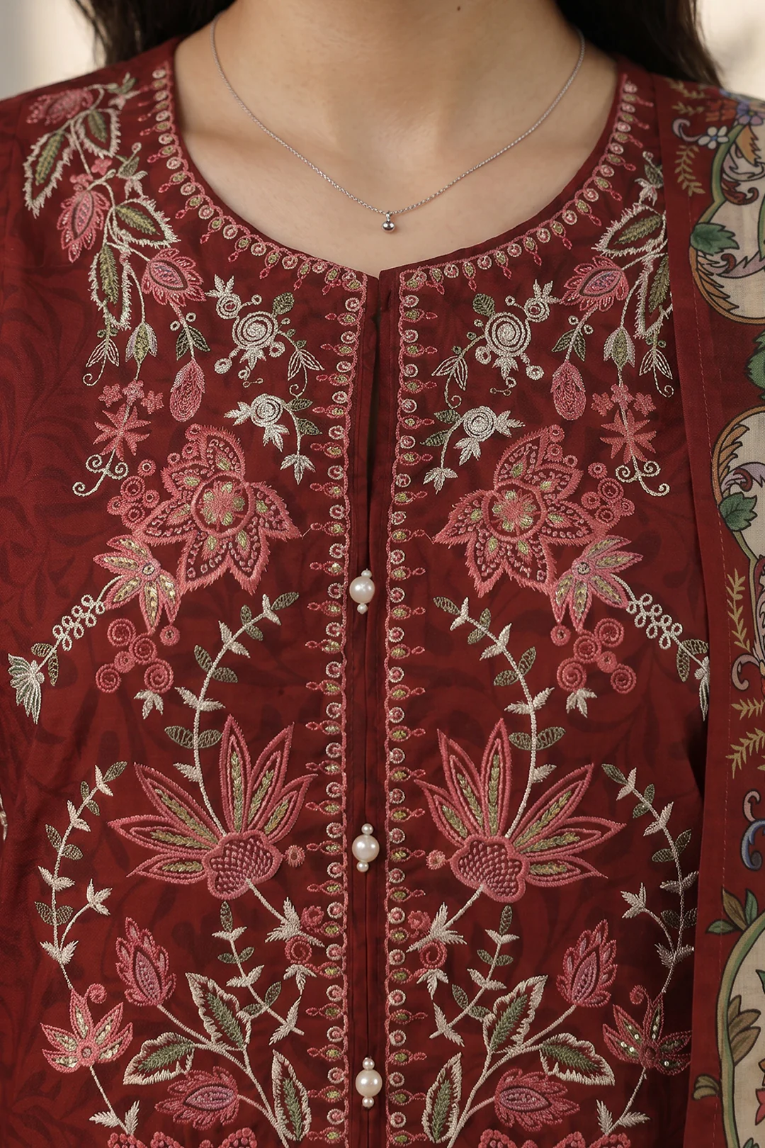 Embroidered Kurta Dupatta Trouser - 1957 - Image 4