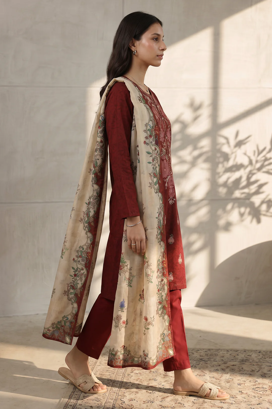 Embroidered Kurta Dupatta Trouser - 1957 - Image 6