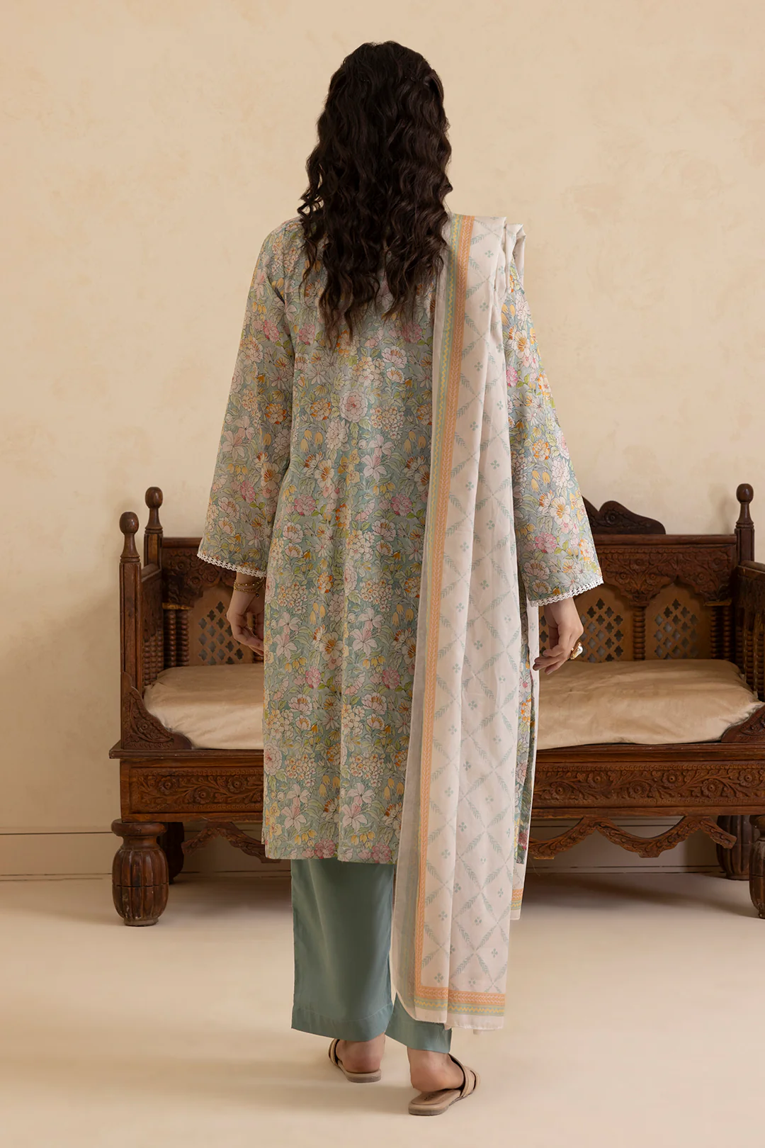 Kurta Dupatta Trouser - 2184 - Image 8