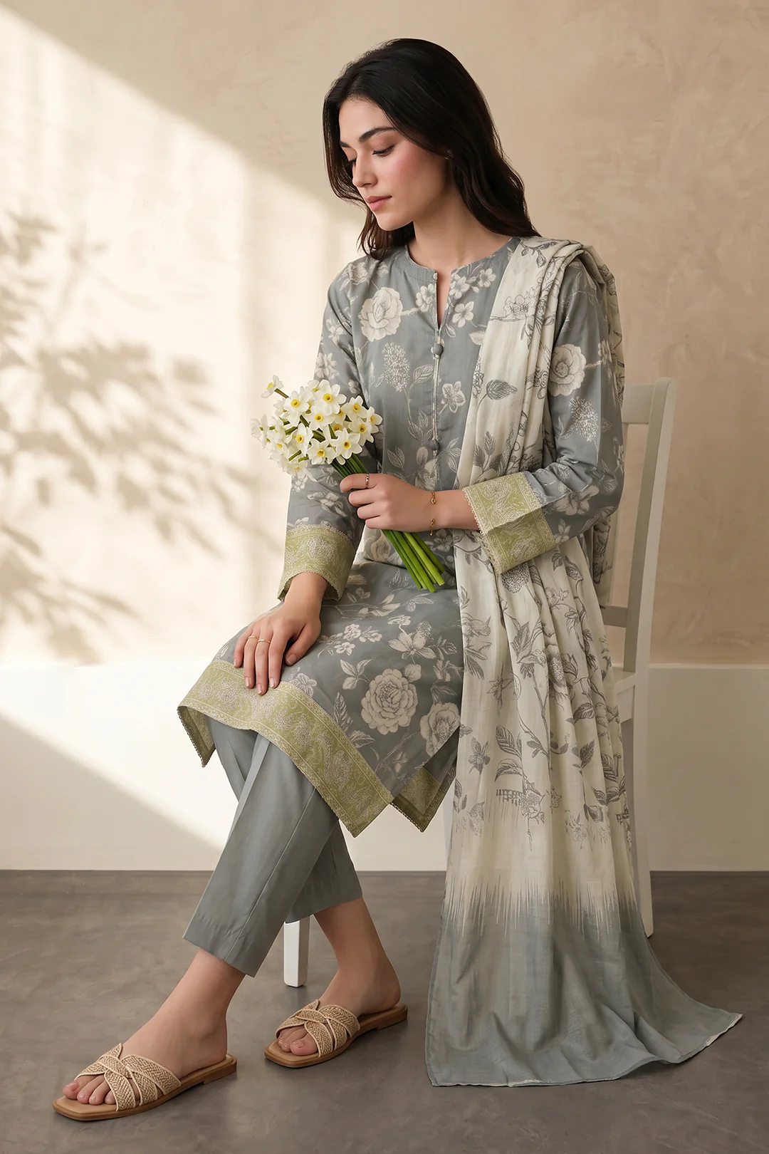 Kurta Dupatta Trouser - 2489 - Image 2