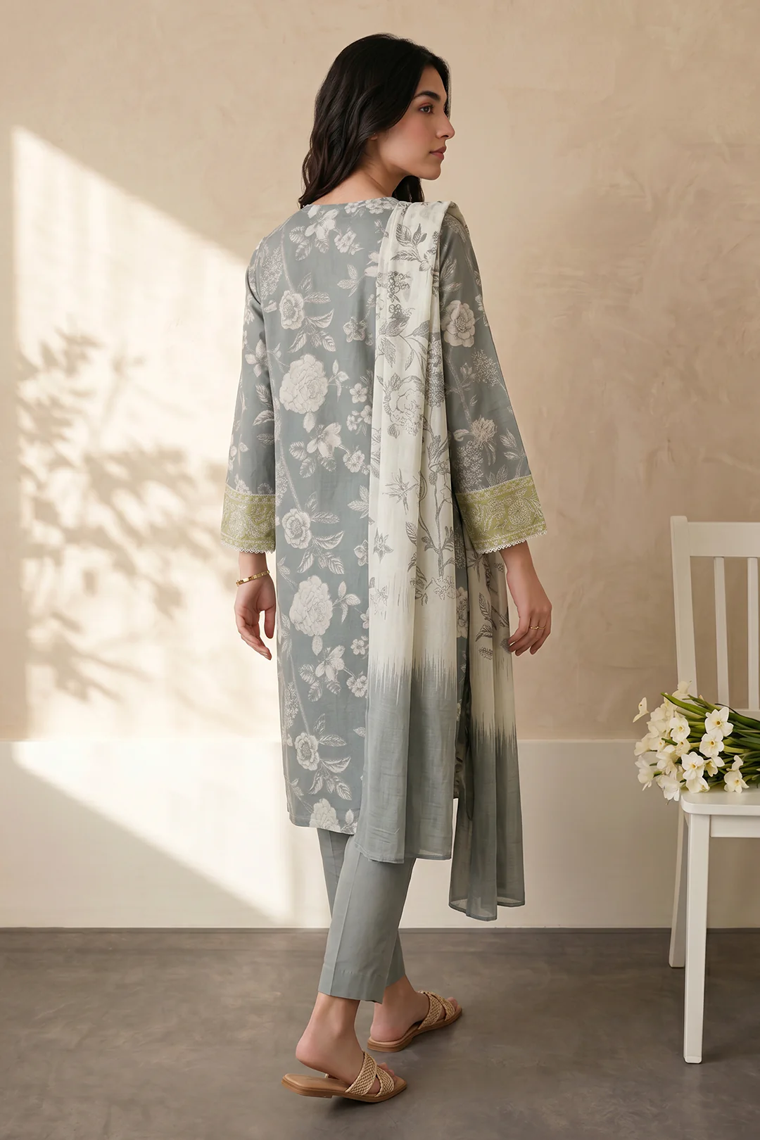 Kurta Dupatta Trouser - 2489 - Image 6