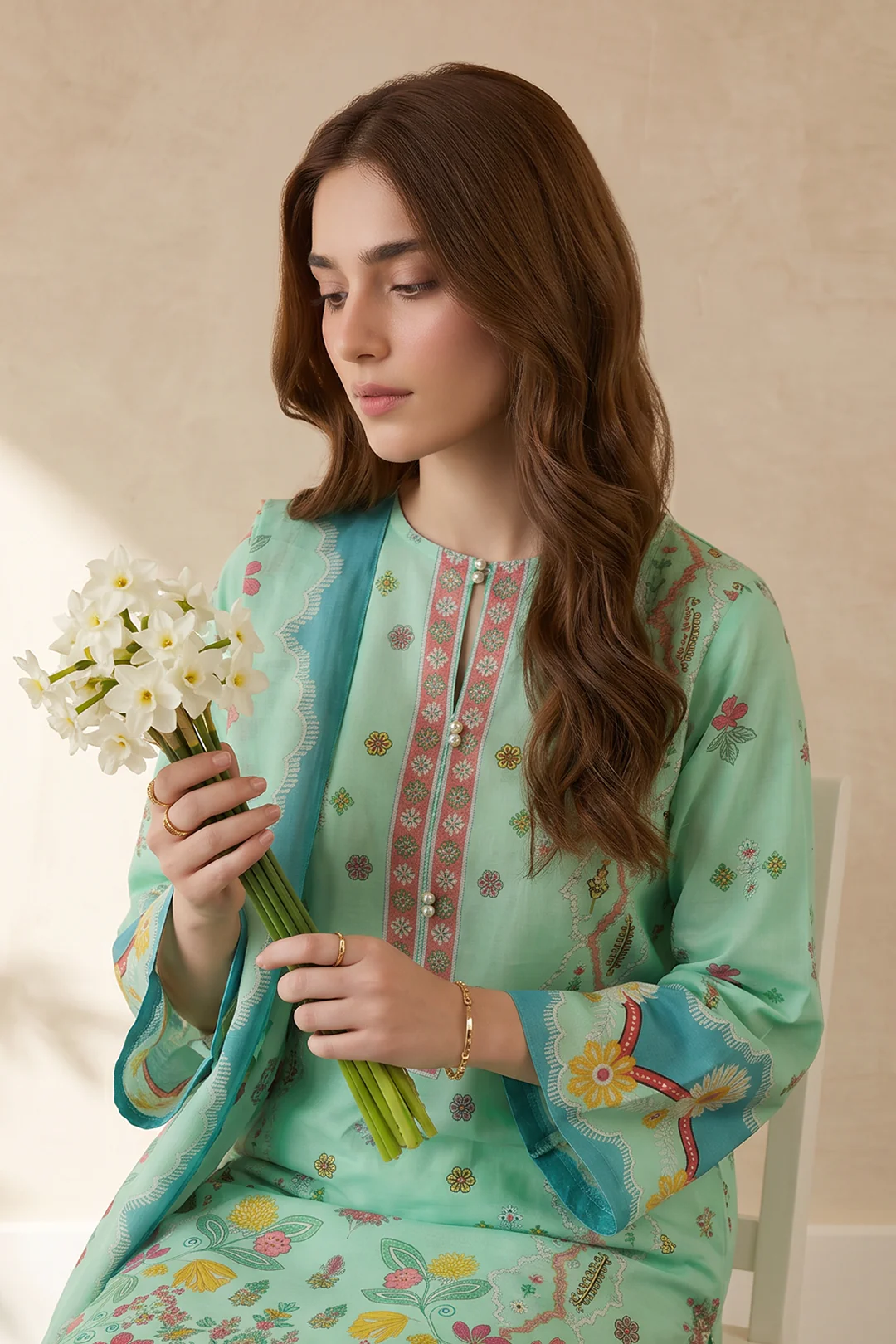 Kurta Dupatta Trouser - 2500 - Image 2
