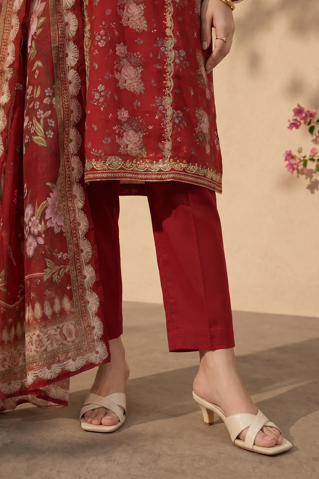 Embroidered Kurta Dupatta Trouser - 2511 - Image 5