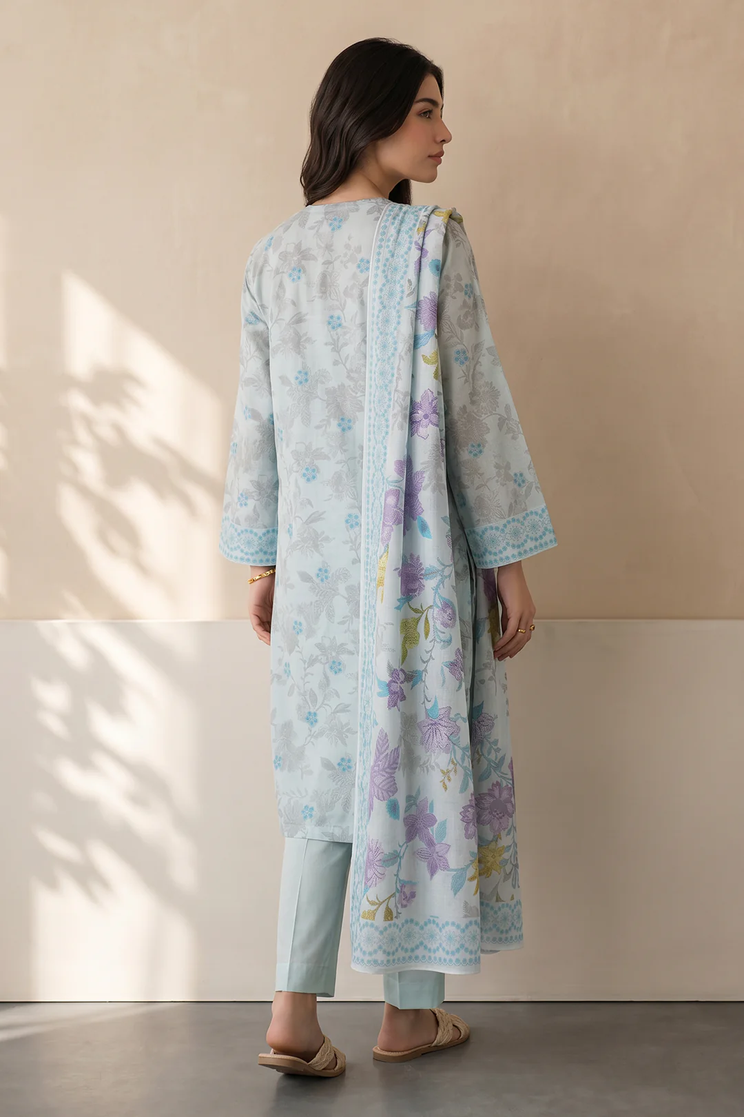 Embroidered Kurta Dupatta Trouser - 2726 - Image 6