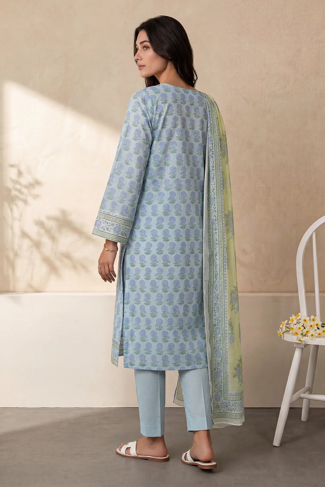 Embroidered Kurta Dupatta Trouser - 3004 - Image 6