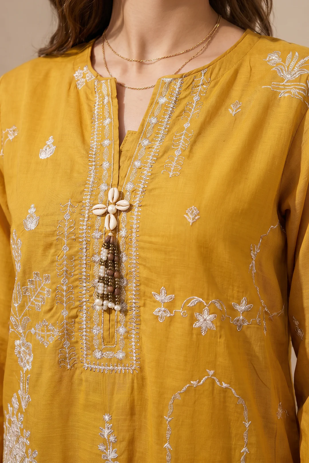 Embroidered Kurta Dupatta Trouser - 3226 - Image 3