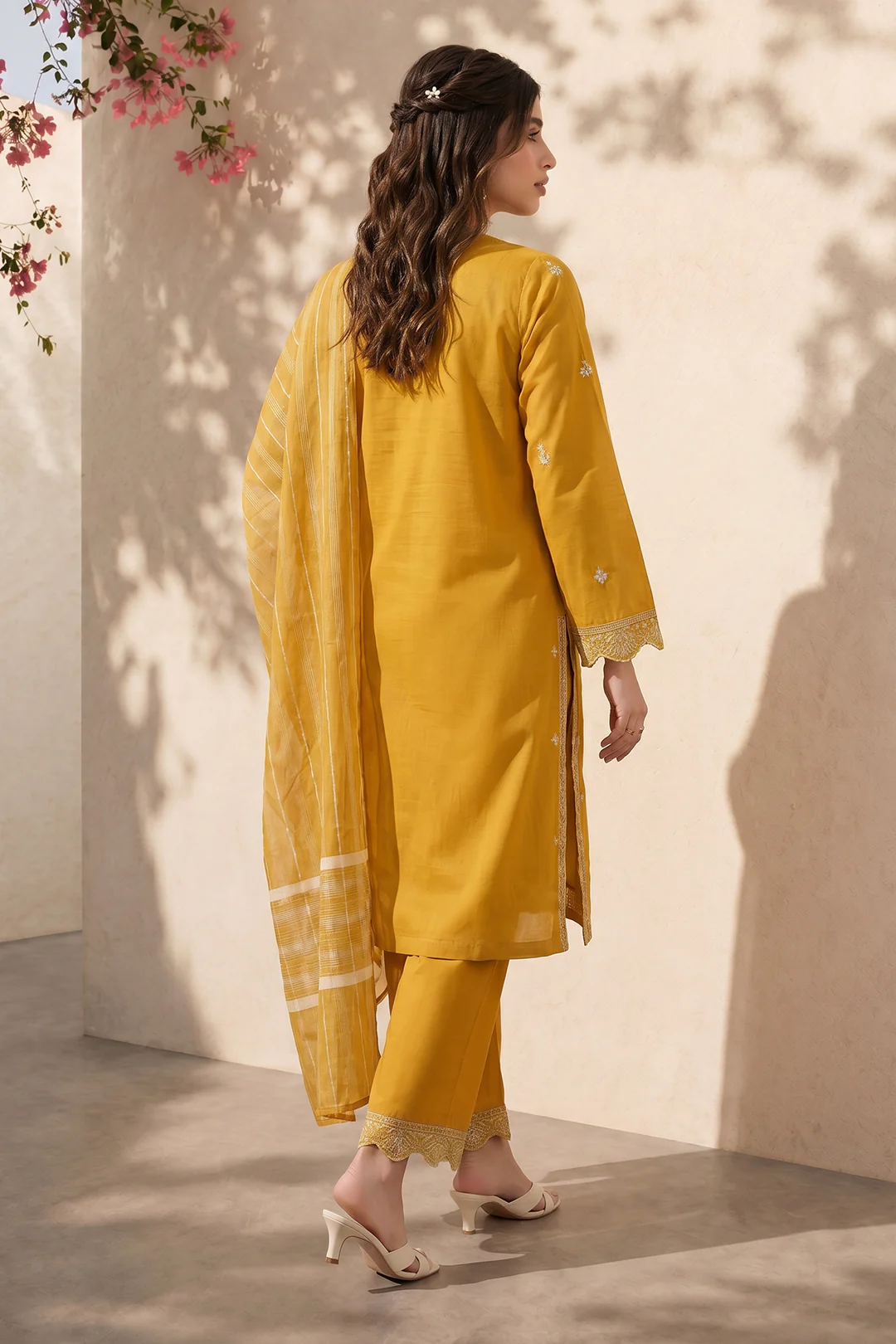 Embroidered Kurta Dupatta Trouser - 3226 - Image 6