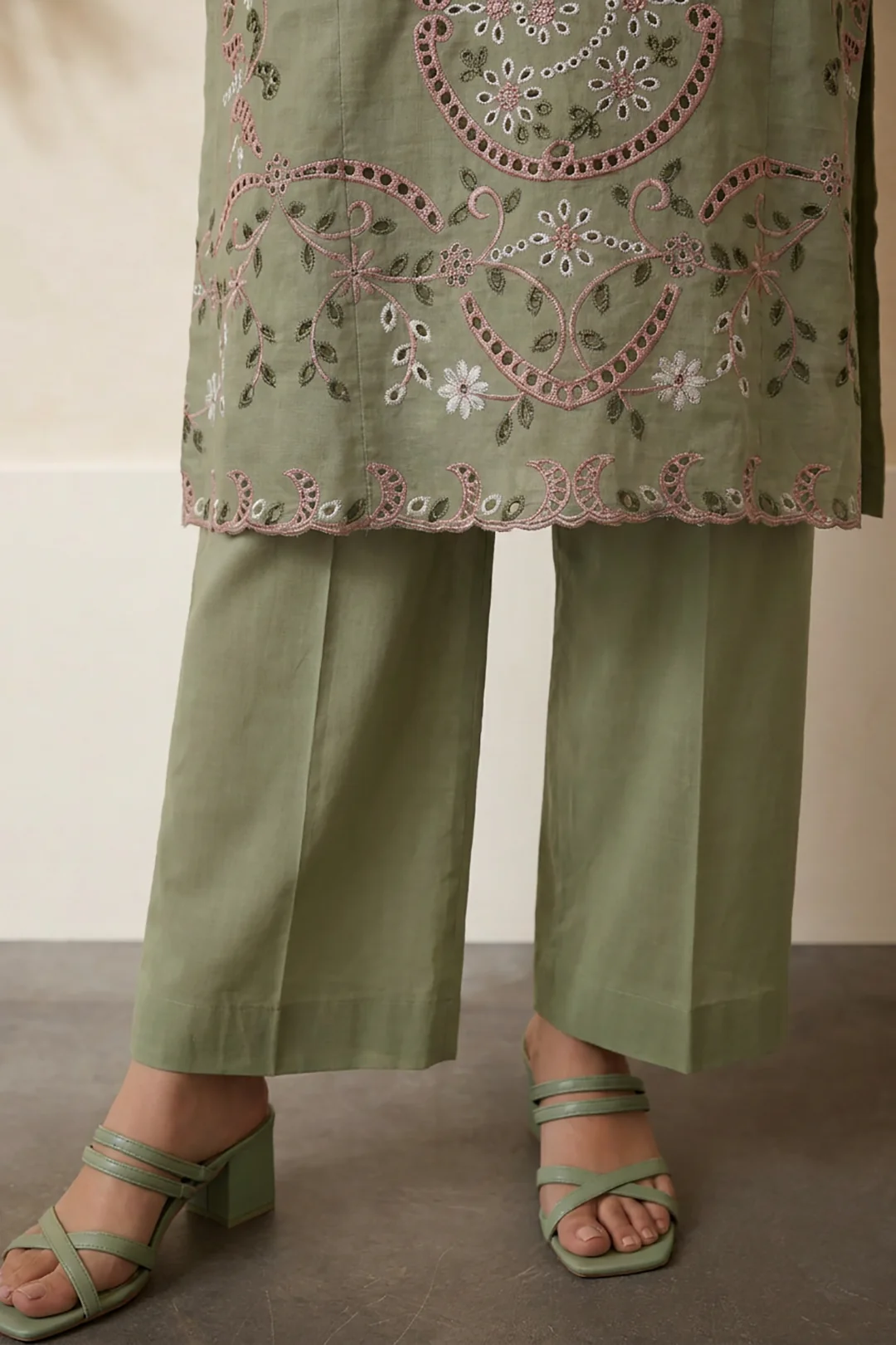 Embroidered Kurta Dupatta Trouser - 3723 - Image 4