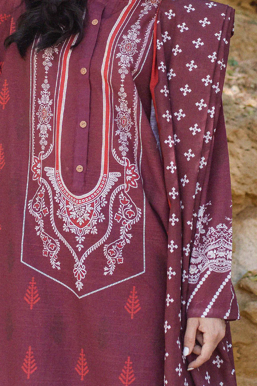 Kurta Dupatta Trouser - 0777 - Image 4