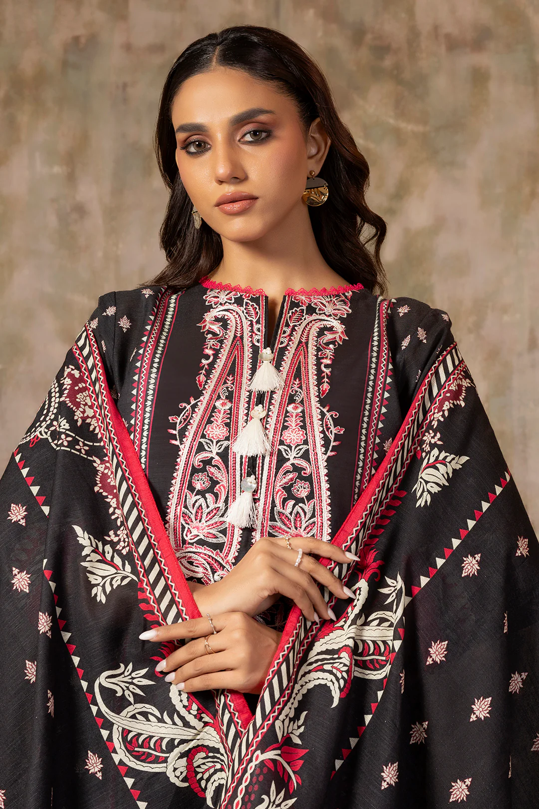 Embroidered Kurta Dupatta Trouser - 3018 - Image 2