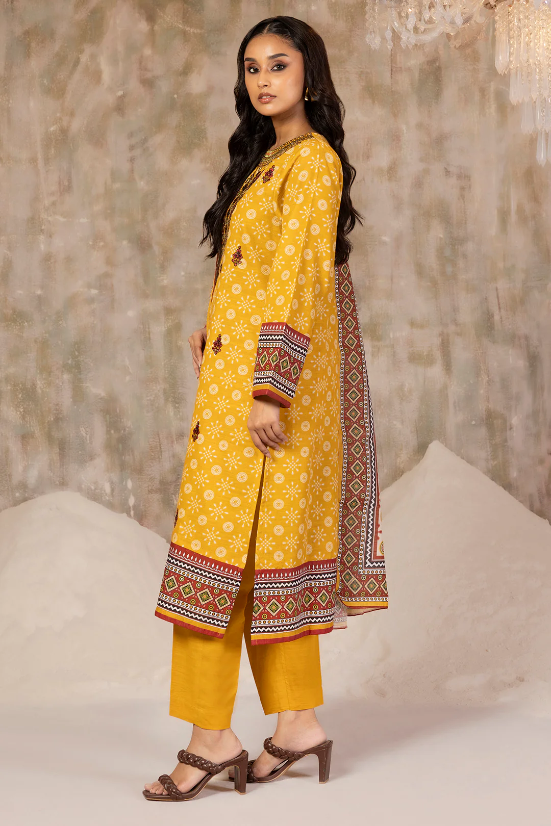 Embroidered Kurta Dupatta Trouser - 3041 - Image 6