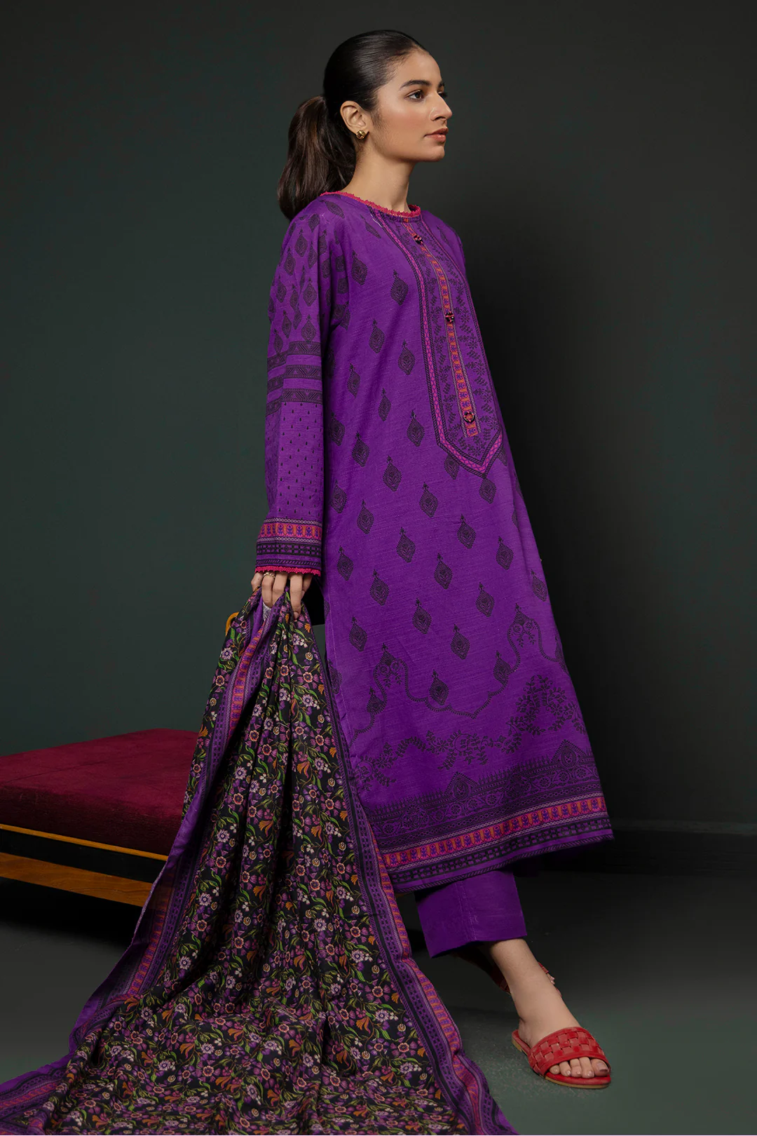 Kurta Dupatta Trouser - 3089 - Image 7
